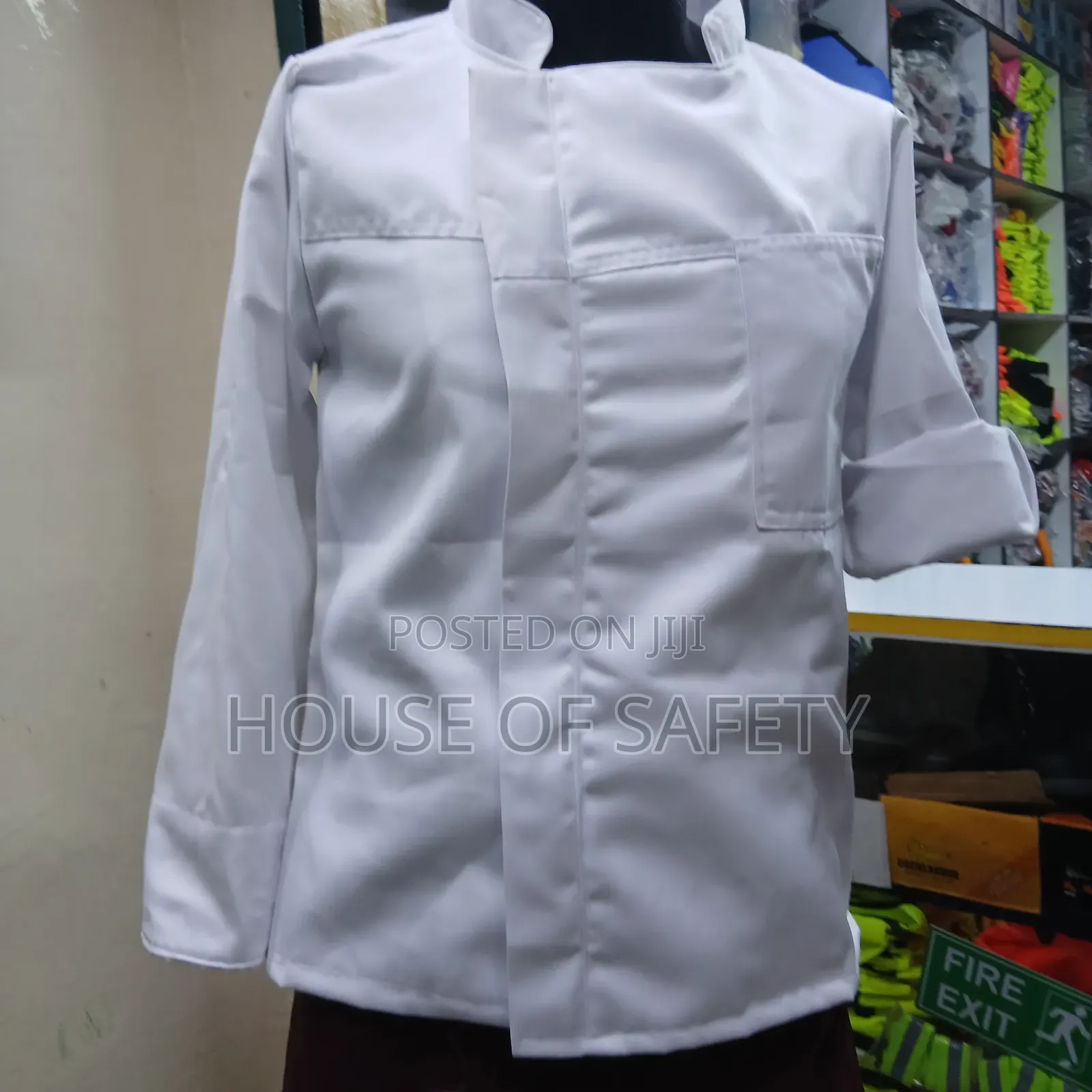 Industrial White Chef Jackets Zipped Closure