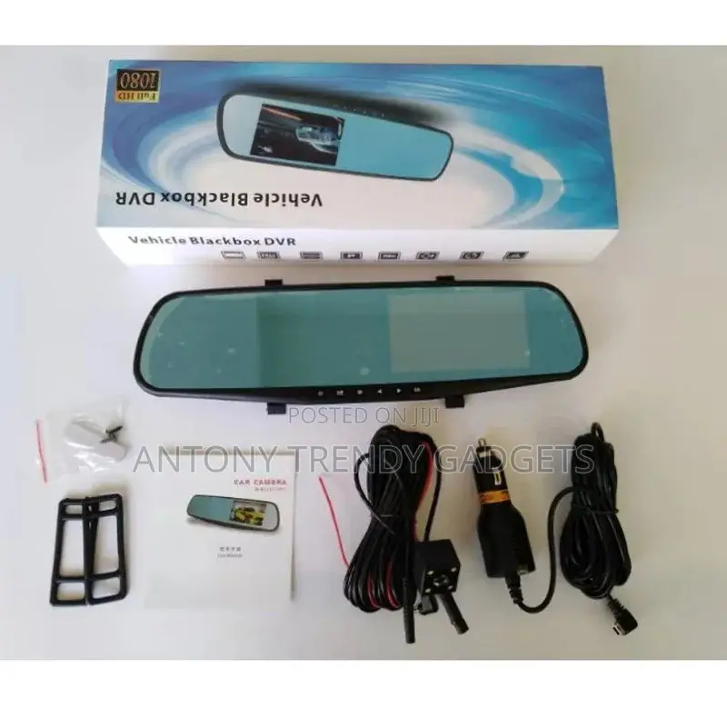 4.3" Rearview Mirror Camera 1080p Dashcam With Wdr & G-sensor
