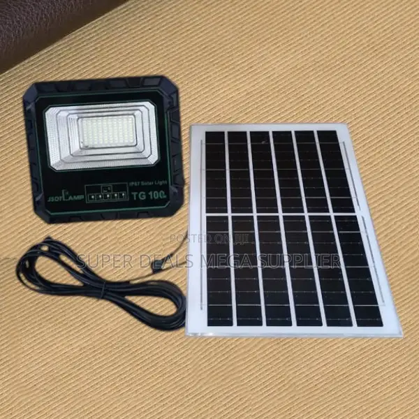 Jsot 100w Solar Flood Light With Light Control and Inbuilt Battery
