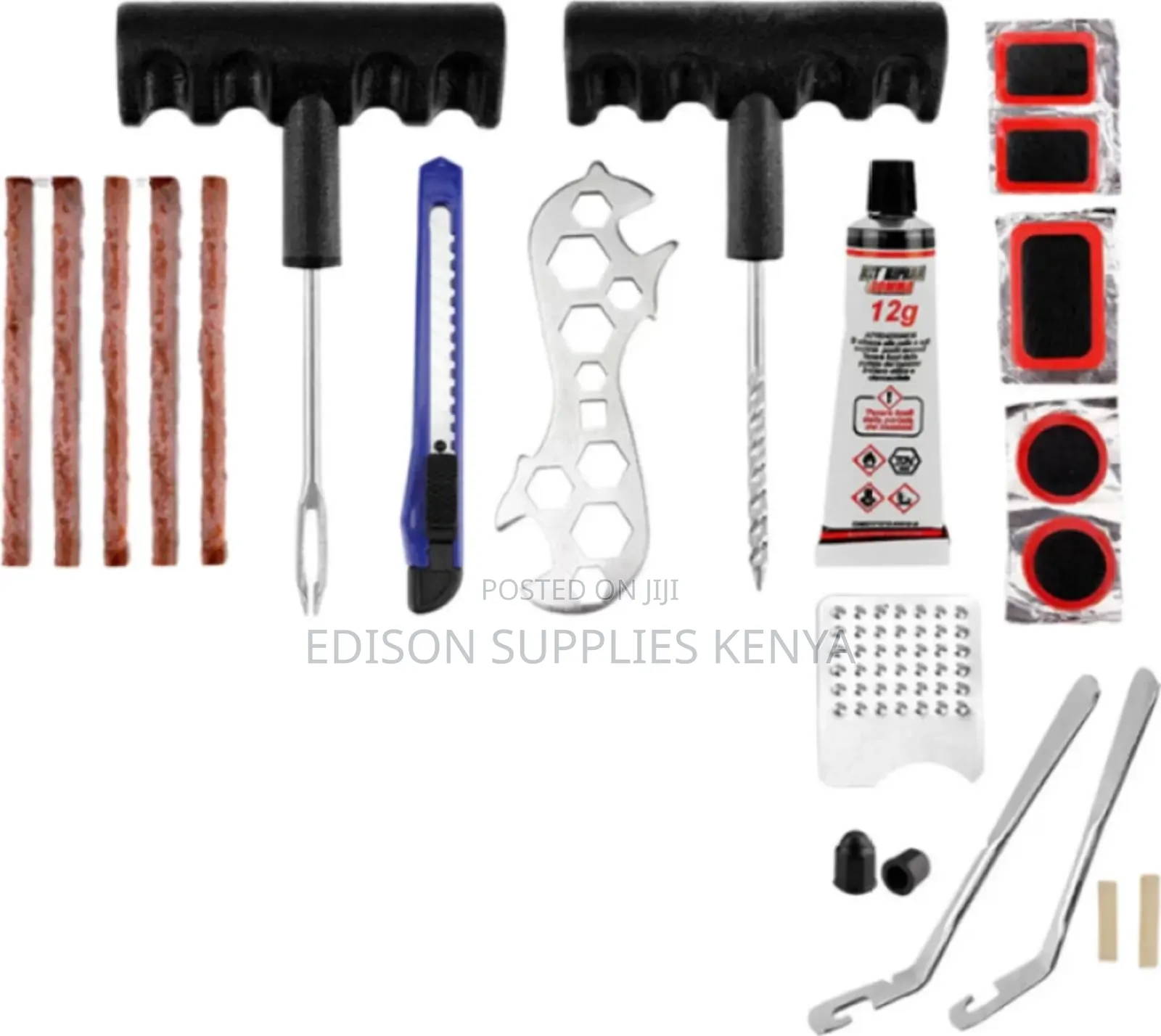 22pcs Tyre Puncture Repair Kit Bicycle Tire Fix Car Wheels Bike Kit