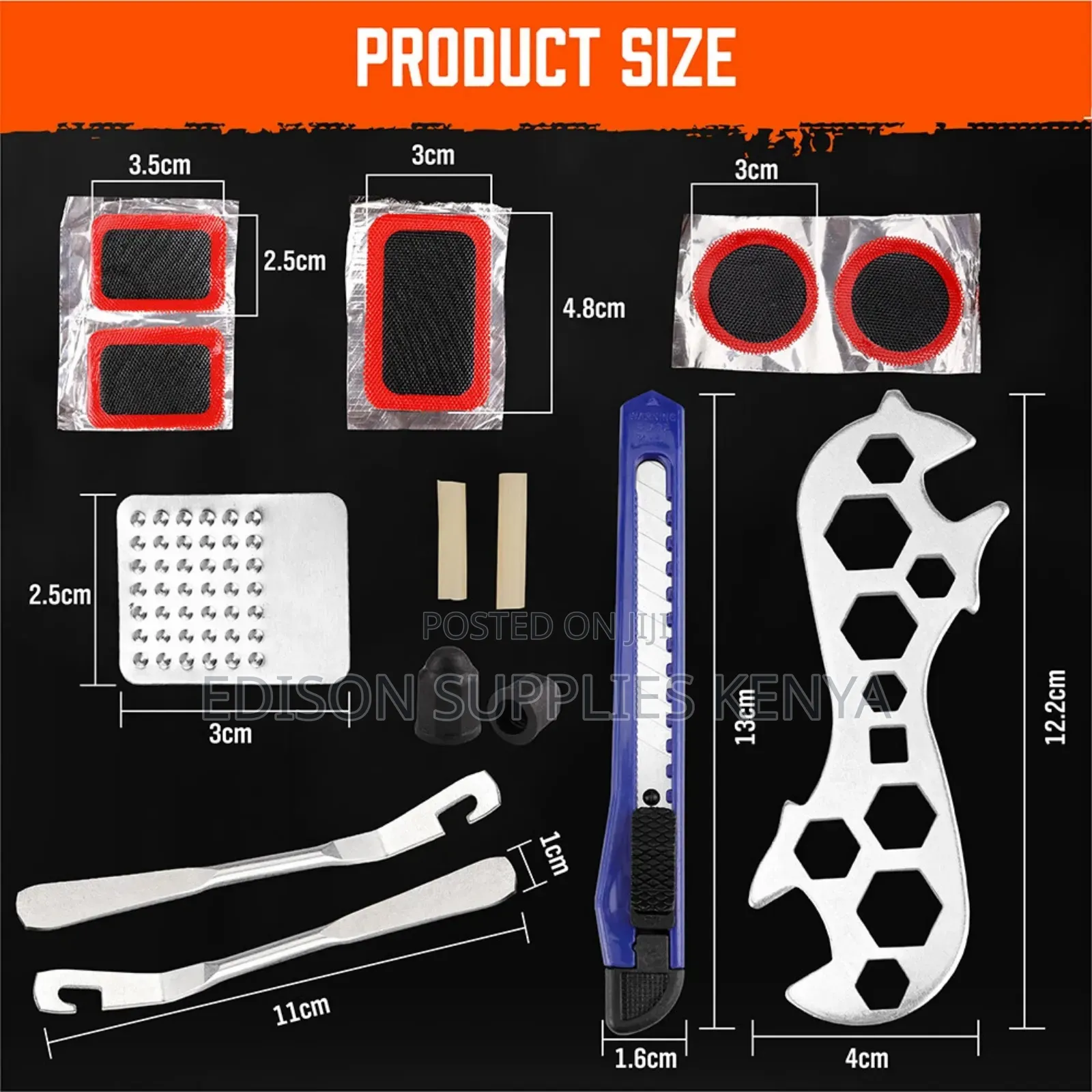 22pcs Tyre Puncture Repair Kit Bicycle Tire Fix Car Wheels Bike Kit