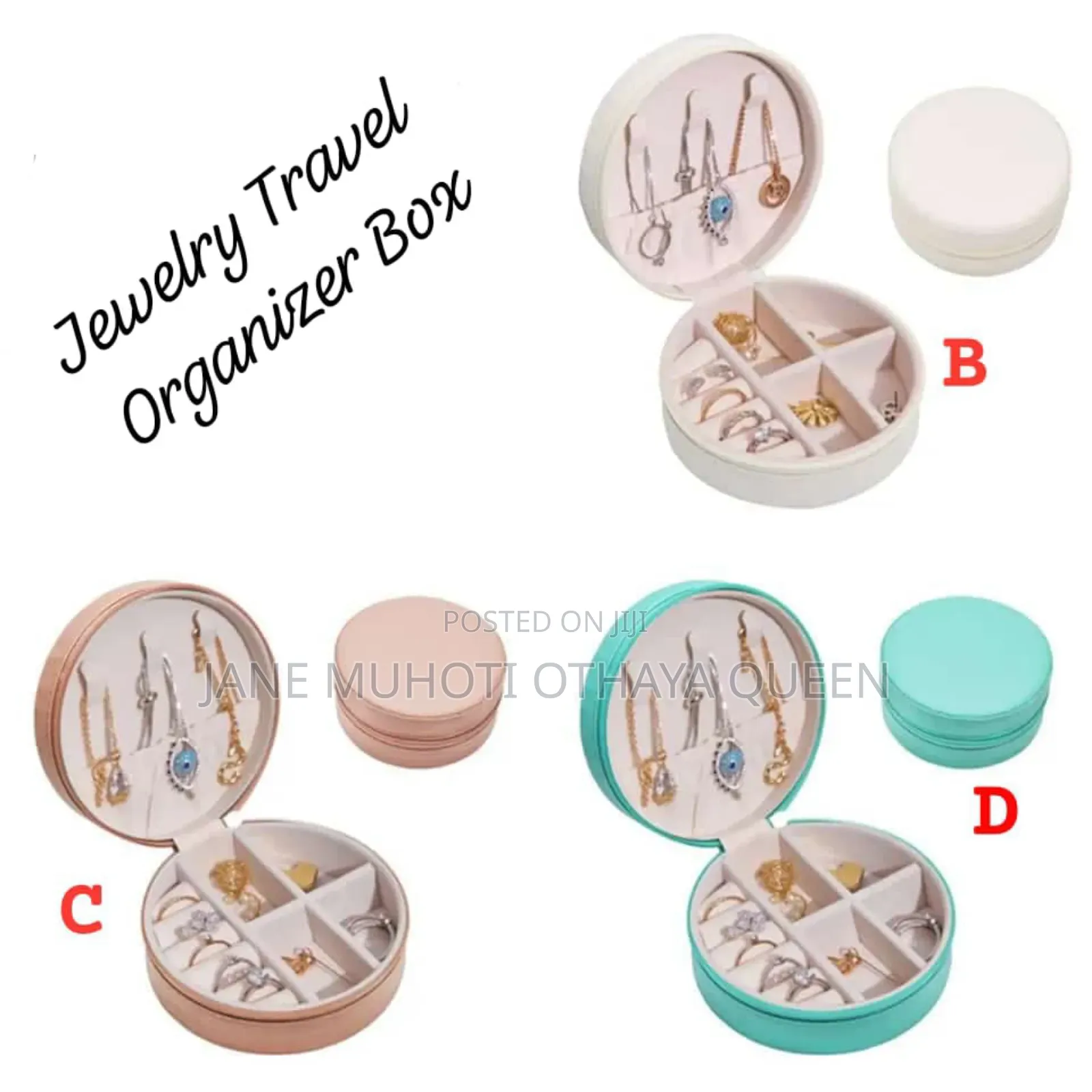 *Portable Travel Storage Organizer Jewelry Case