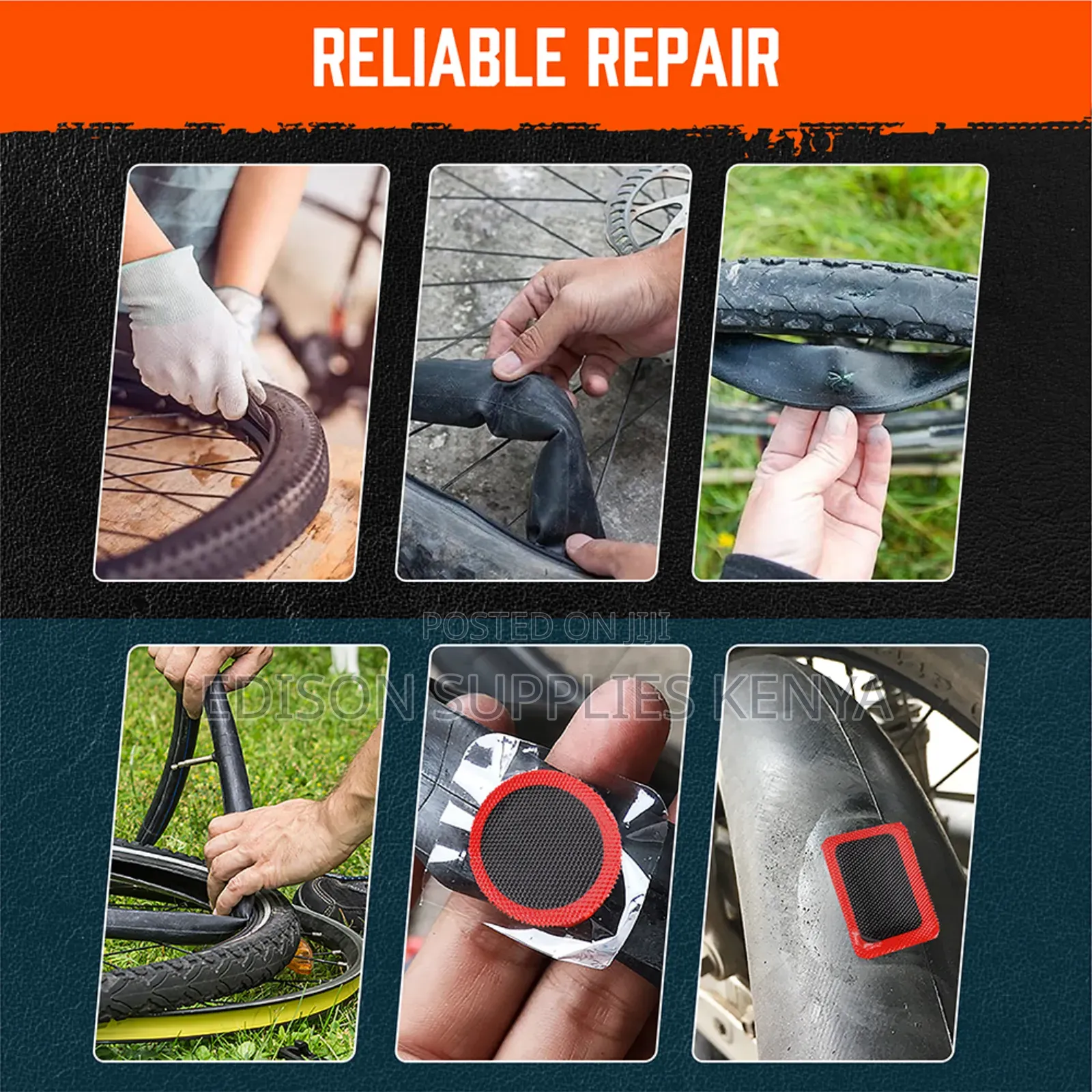 22pcs Tyre Puncture Repair Kit Bicycle Tire Fix Car Wheels Bike Kit
