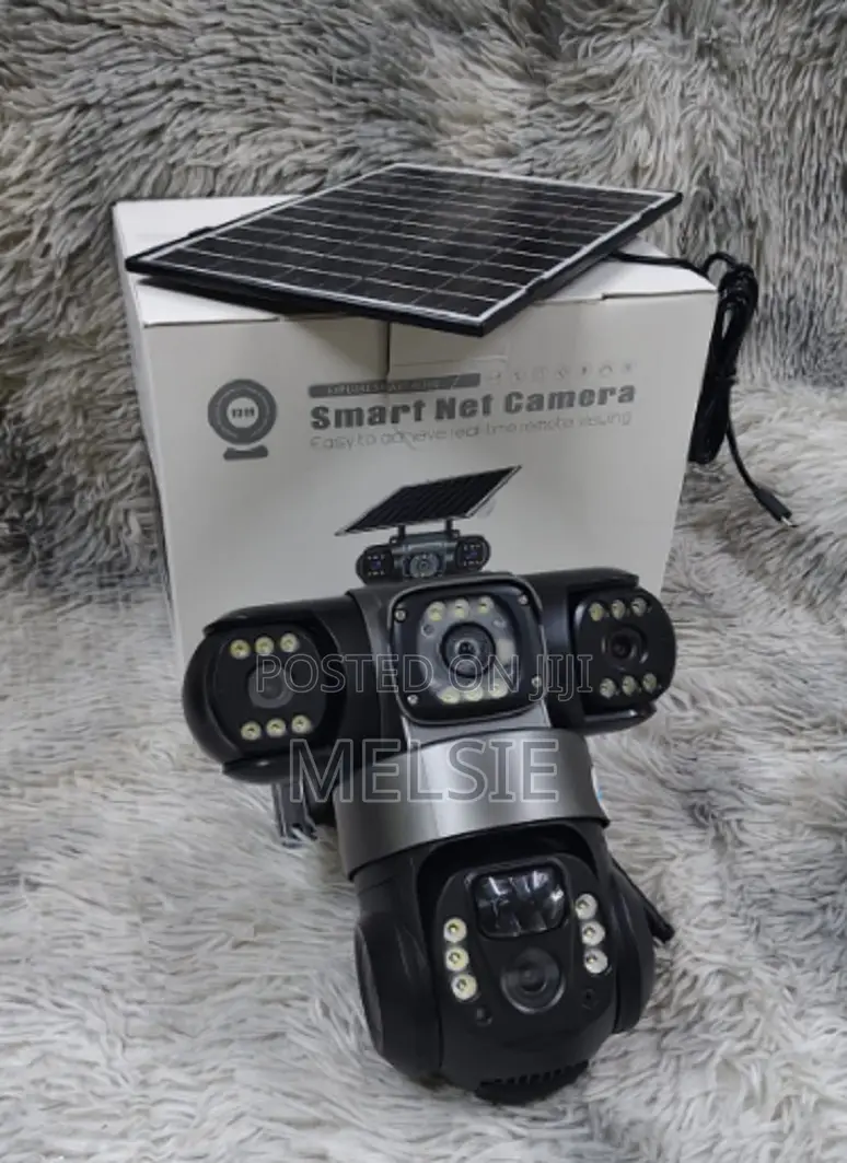 Triple Lens 4g Solar PTZ Camera Pan-Tilt-Zoom Functionality