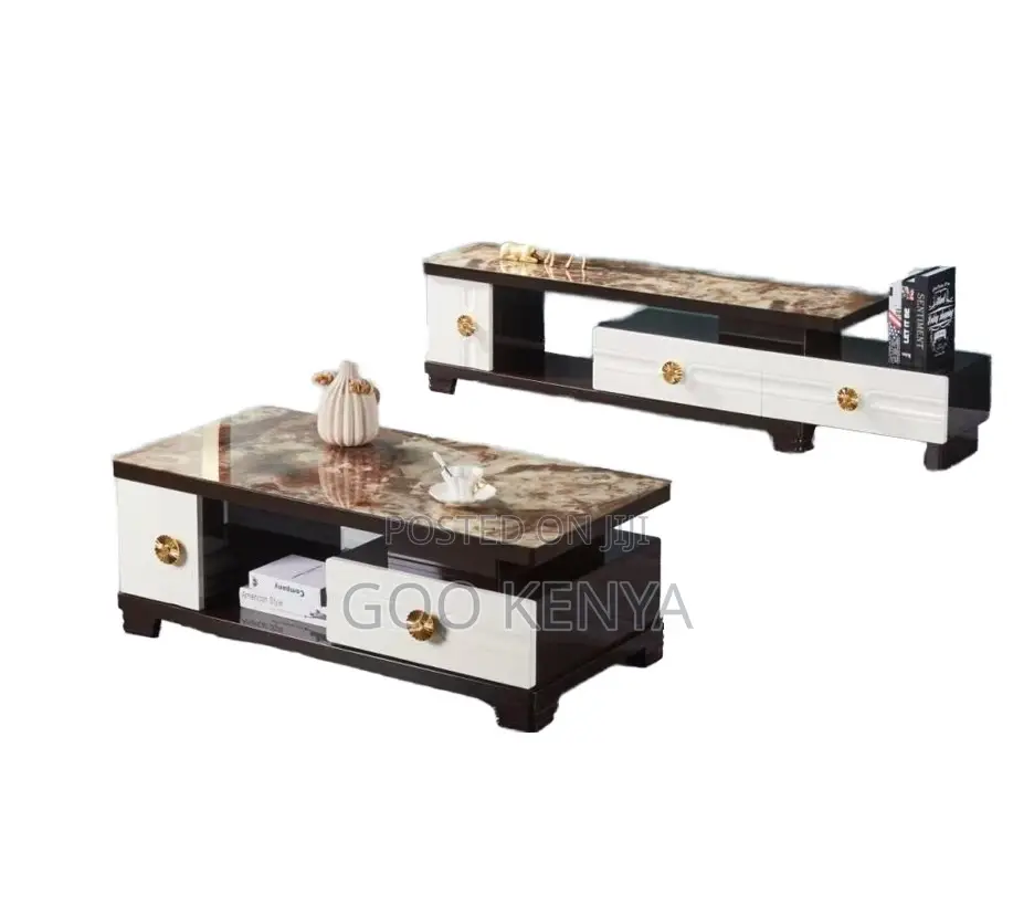 Home Tv Table Set; Modern Wooden Coffee Table With Tv Cabinet For Home