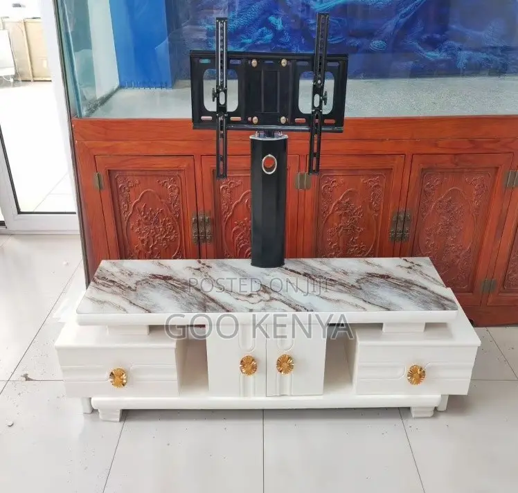 Home Tv Stand; Designer White High Gloss Tv Stand With Mount