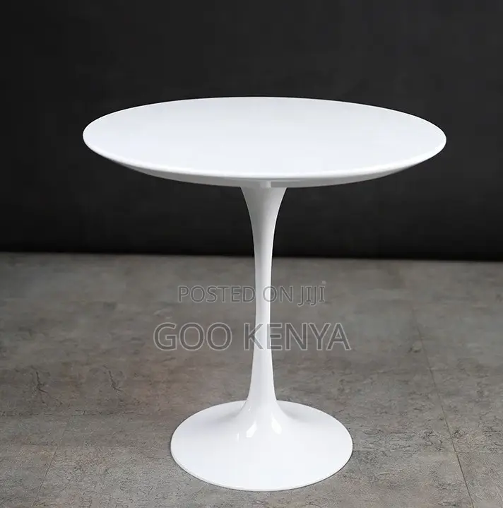 Home Table; High-End Marble Round Dining Table With Minimalist Base