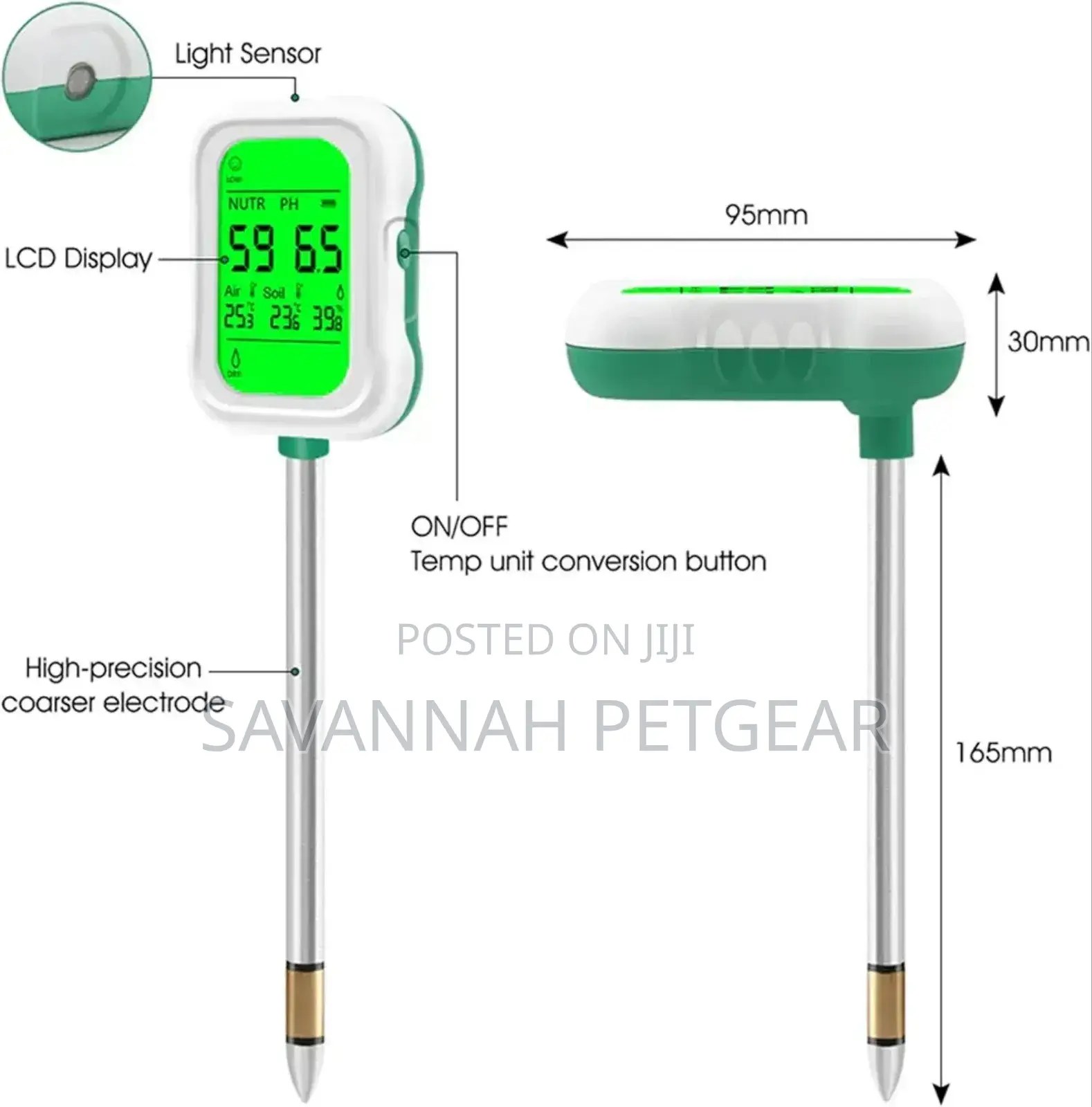 7-in-1 Digital Ph Meter for Soil Testing | Accurate Soil Moisture, Ph