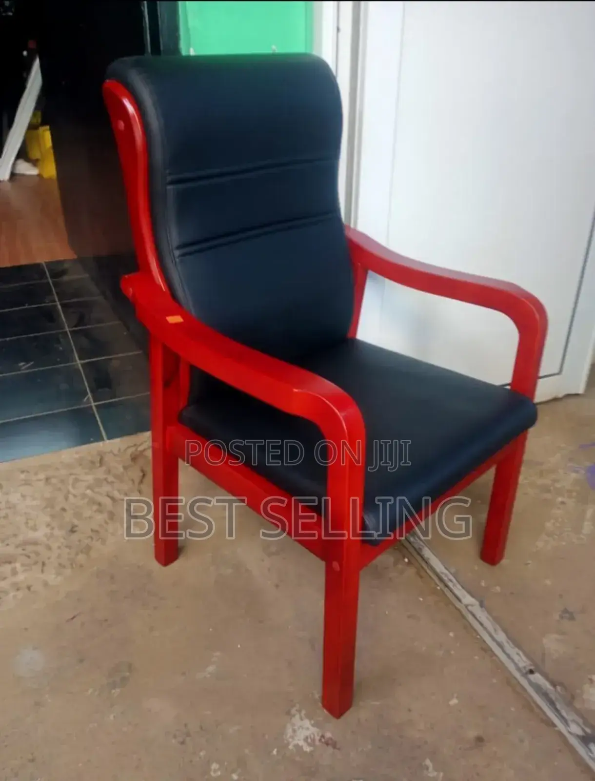 Red Brown Handled Executive Office Chair