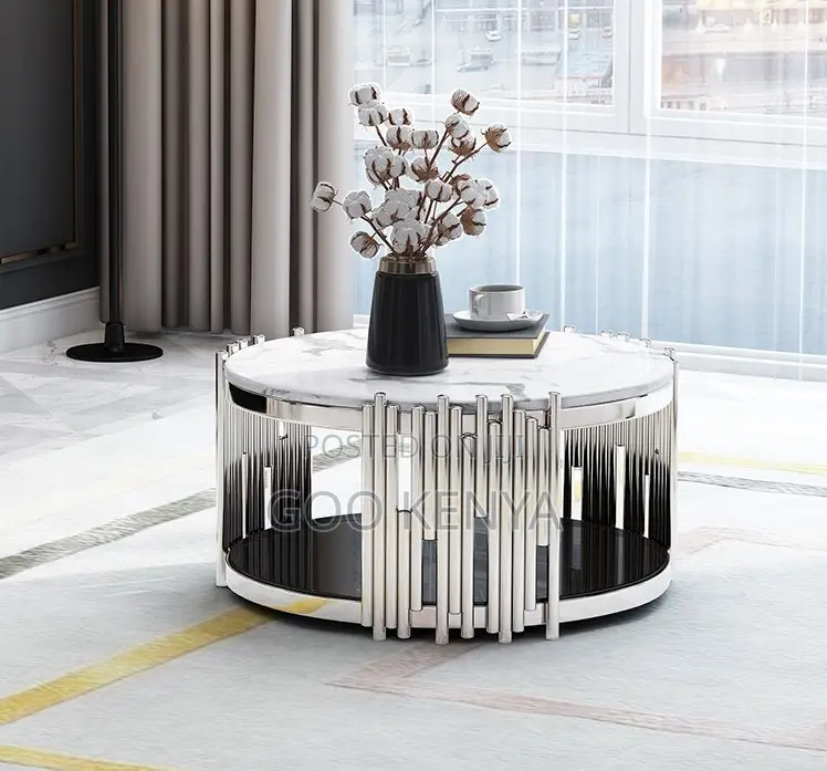 Home Table;Sophisticated Black Gold Coffee Table for Luxury Interior