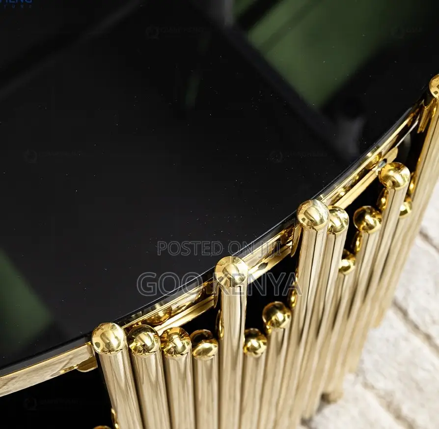 Home Table;Sophisticated Black Gold Coffee Table for Luxury Interior