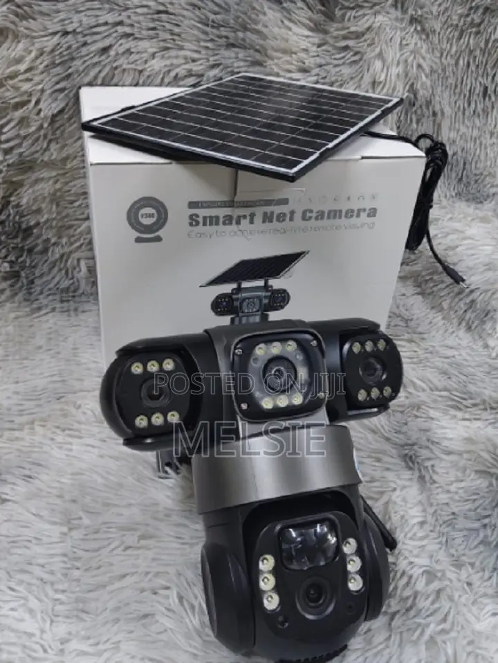 V380 4g Triple Lens Floodlight Solarcamera Floodlight Solar PTZ Camera