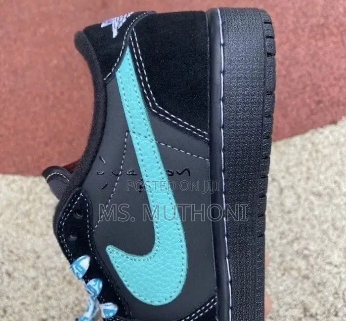 Custom Travis Scott Air Jordan 1 Low Sneaker With Tiffany Color Way