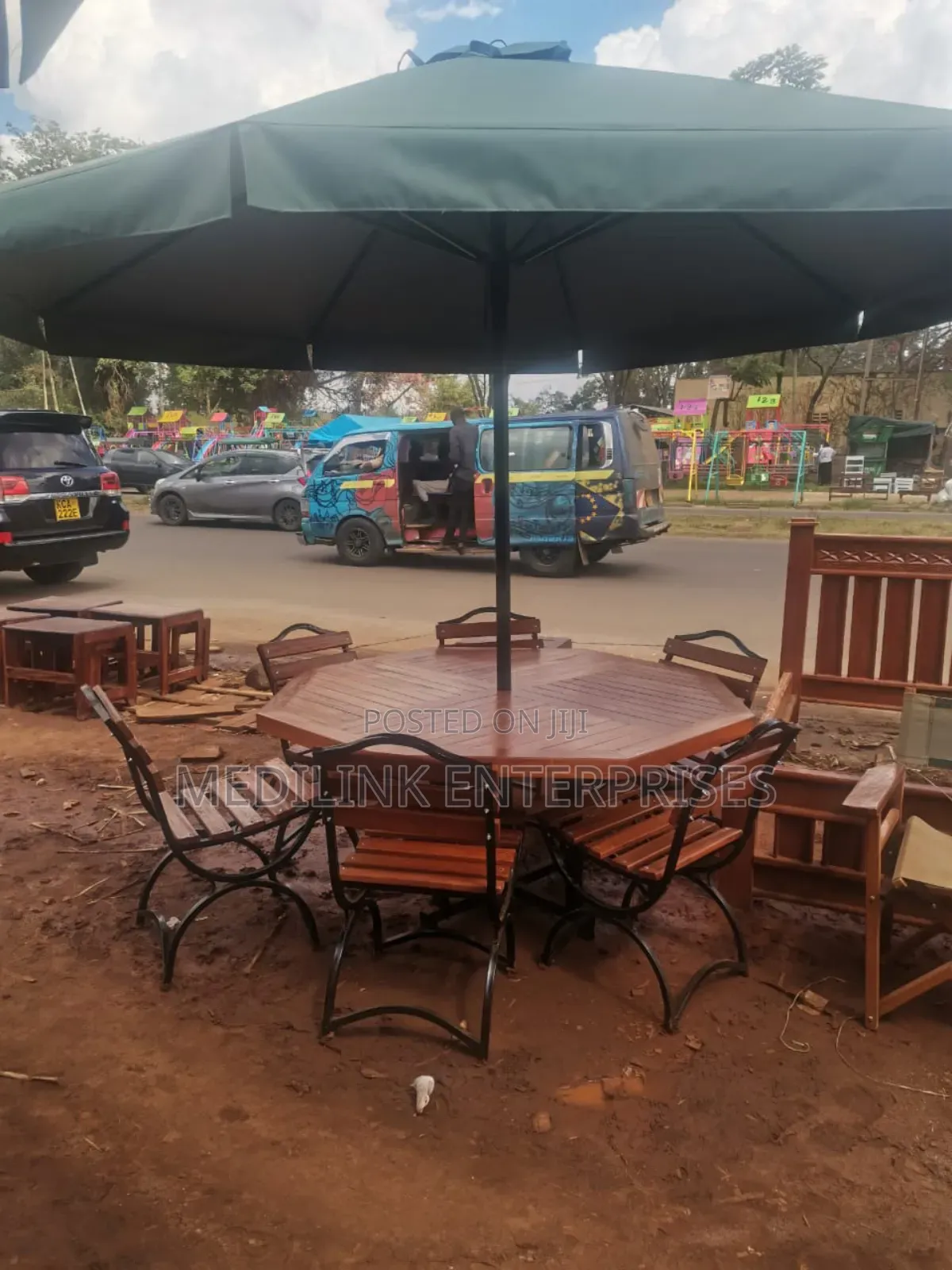 Shades Wooden Metallic 6-Seater Outdoor