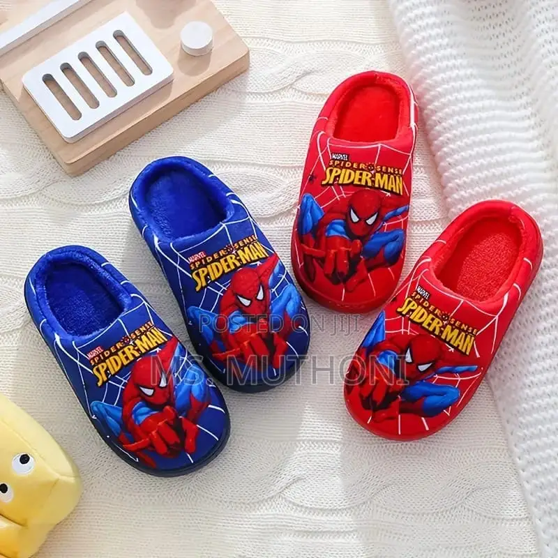 * Marvel Spider-Man Plush Indoor Slippers for Kids.