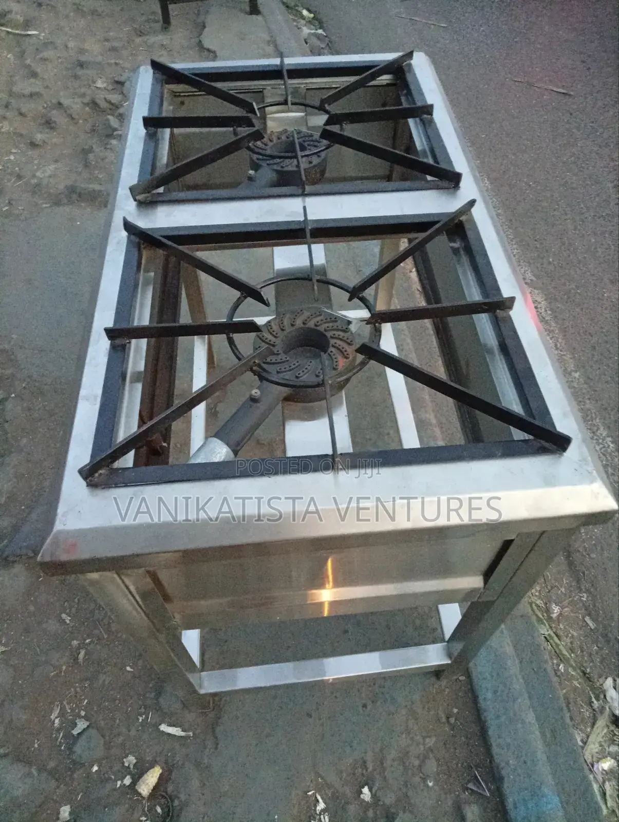 Stainless Steel Double Burner Gas Cooker