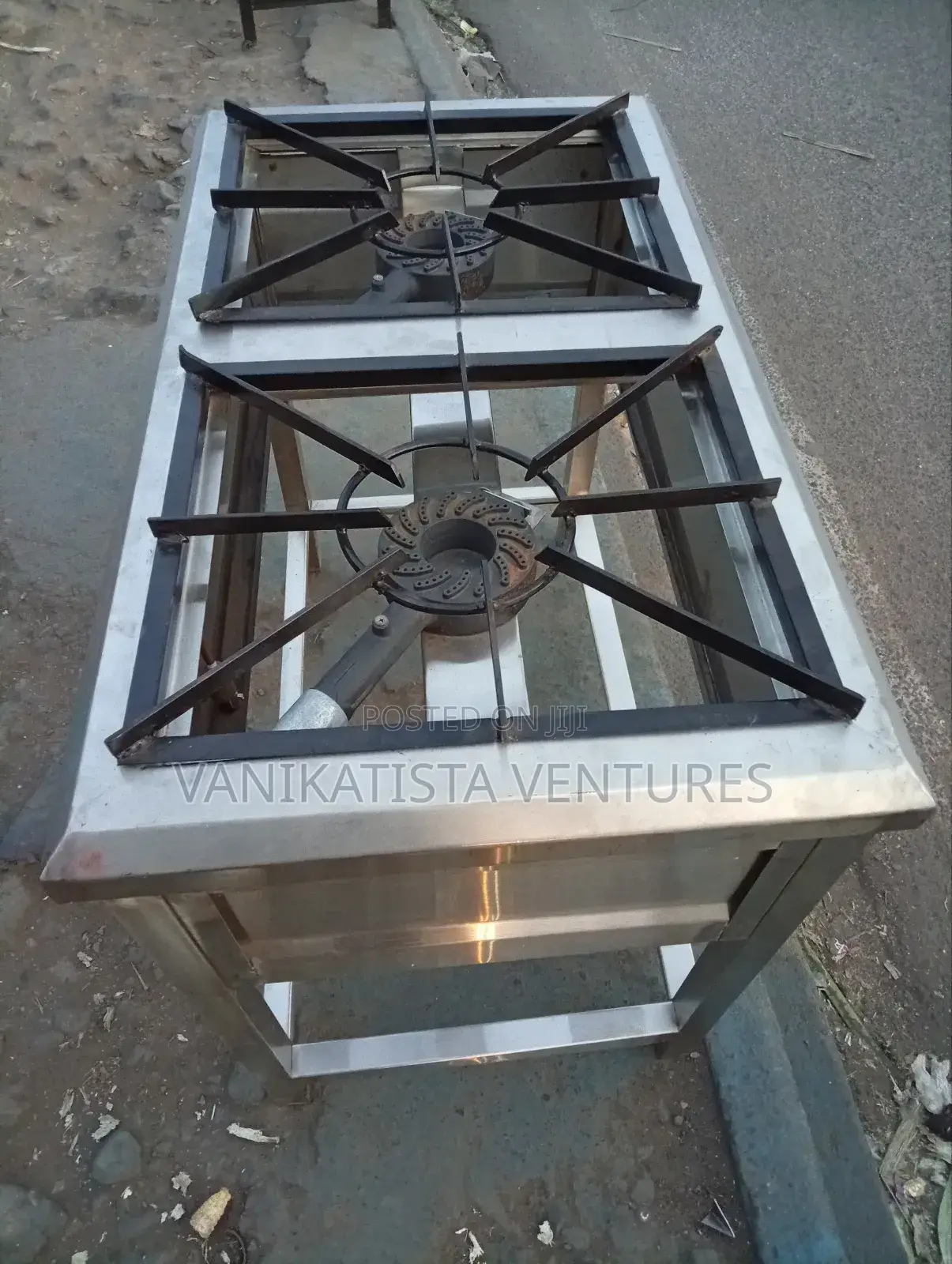 Stainless Steel Double Burner Gas Cooker