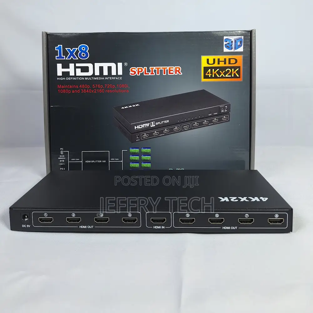 Powered Full Hd 8 Way Hdmi Splitter