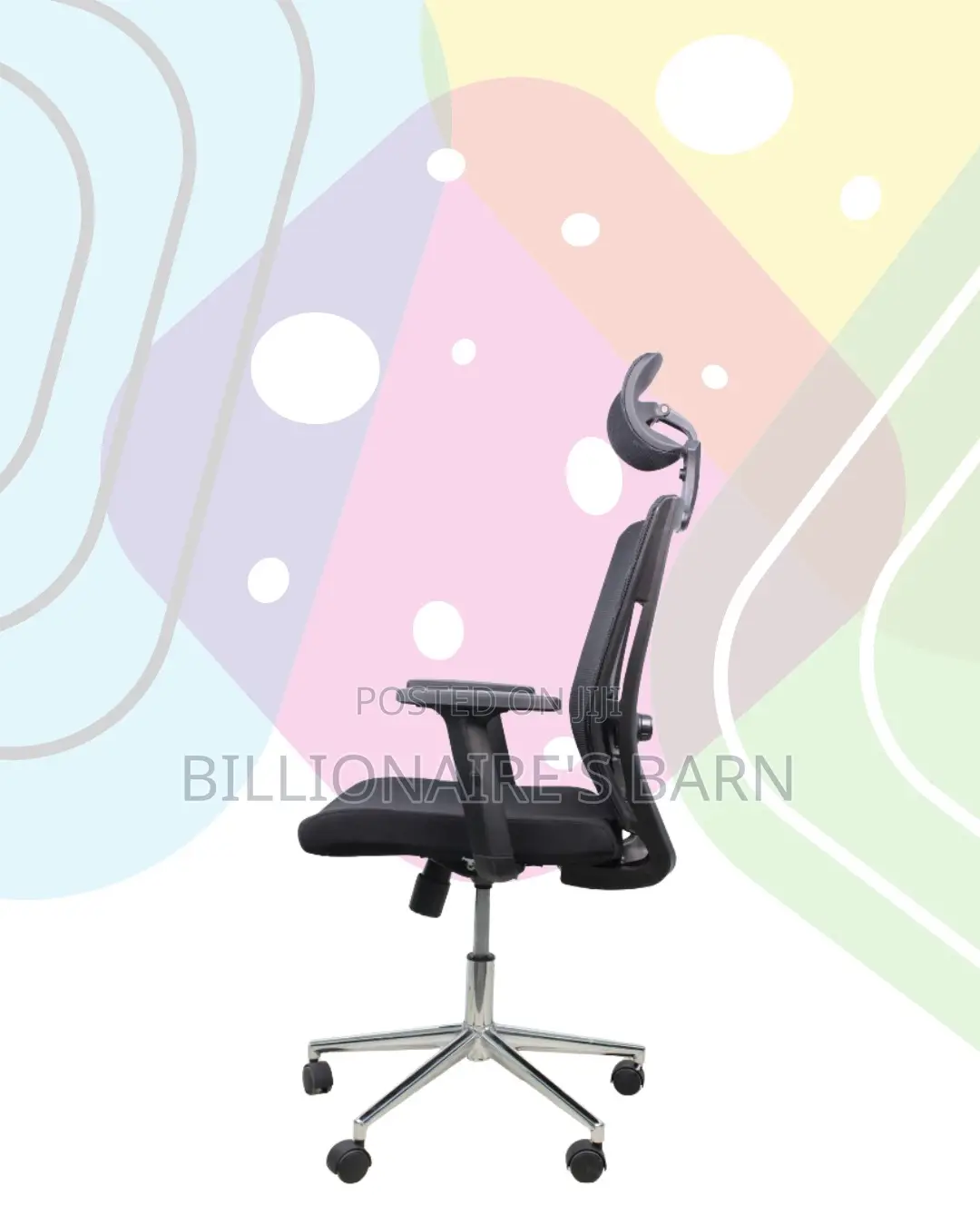 Sleek Mesh Chair With Chrome Base | Designed for Long Hours