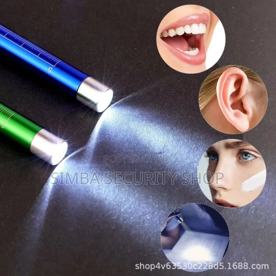 Diagnostic Lamp Medical Pen Torch Light With Battery Black Silver Aaa