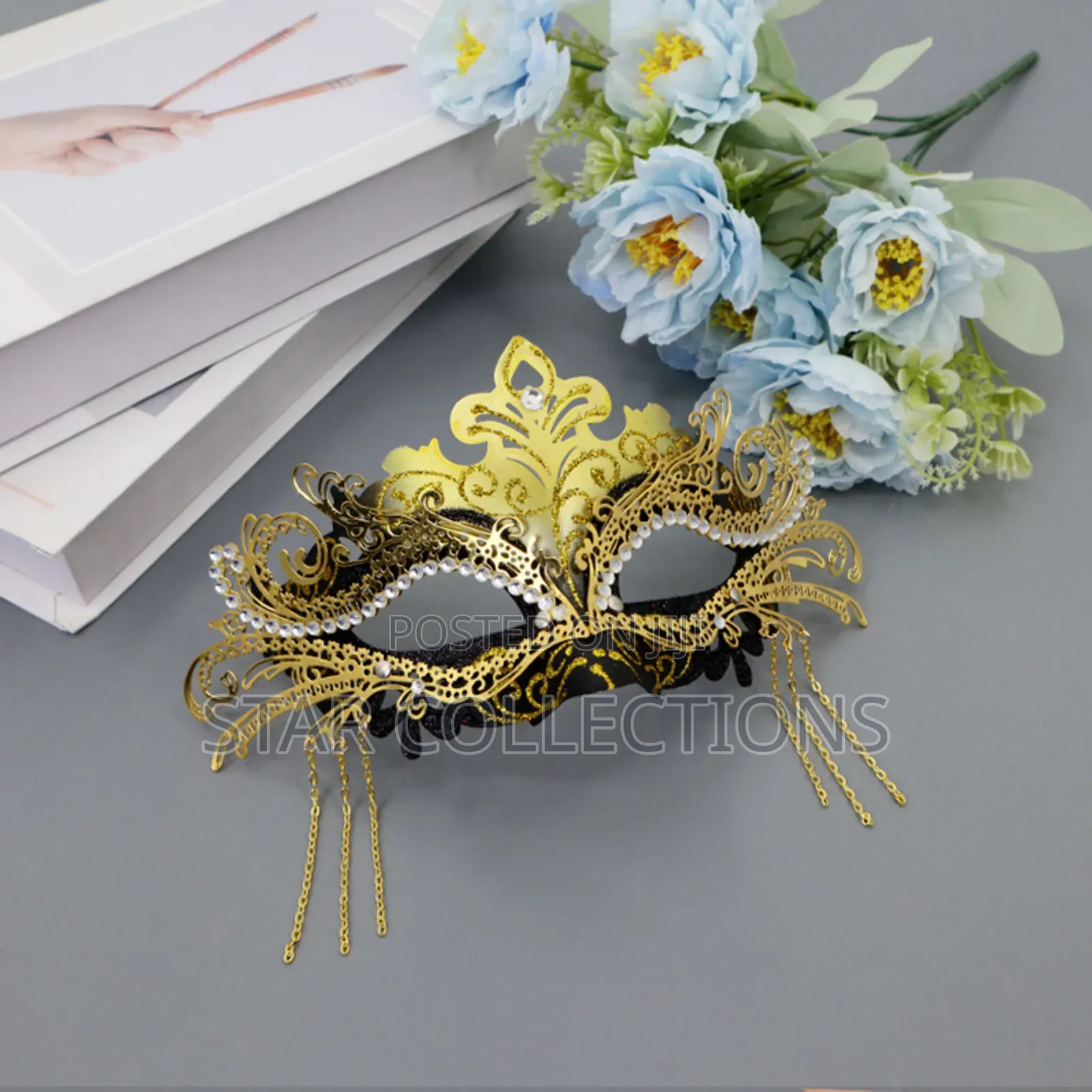 Luxury Embellished Party Mask for Ladies