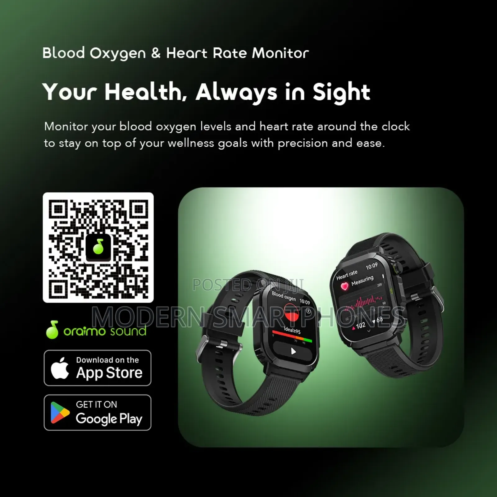 Oraimo Watch Lumos N 2.01'' Hd Display Ip68 Smart Watch Smartwatch