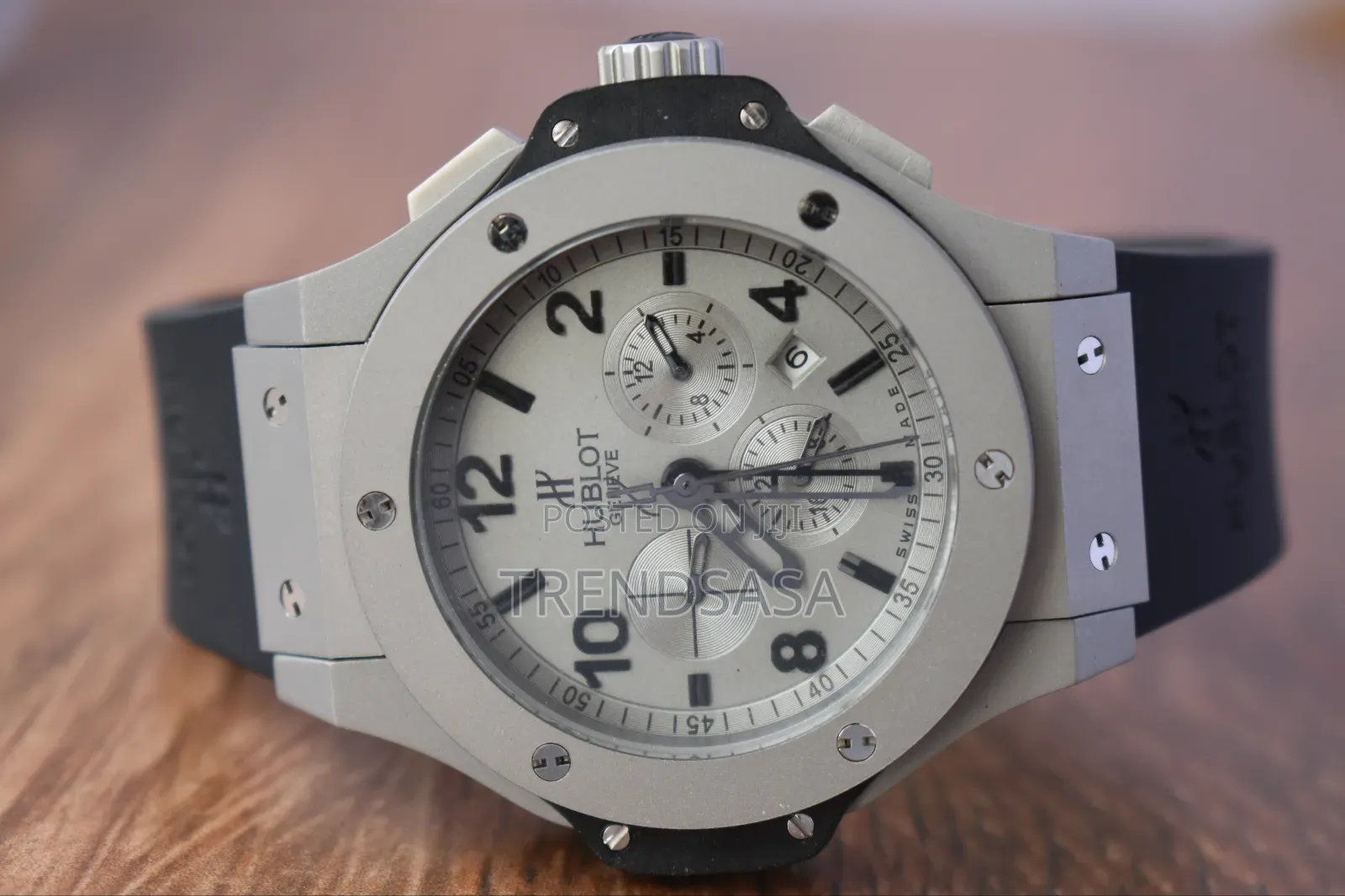 Hublot Vendome Geneve Matt Grey Black Rubber Straps Watch