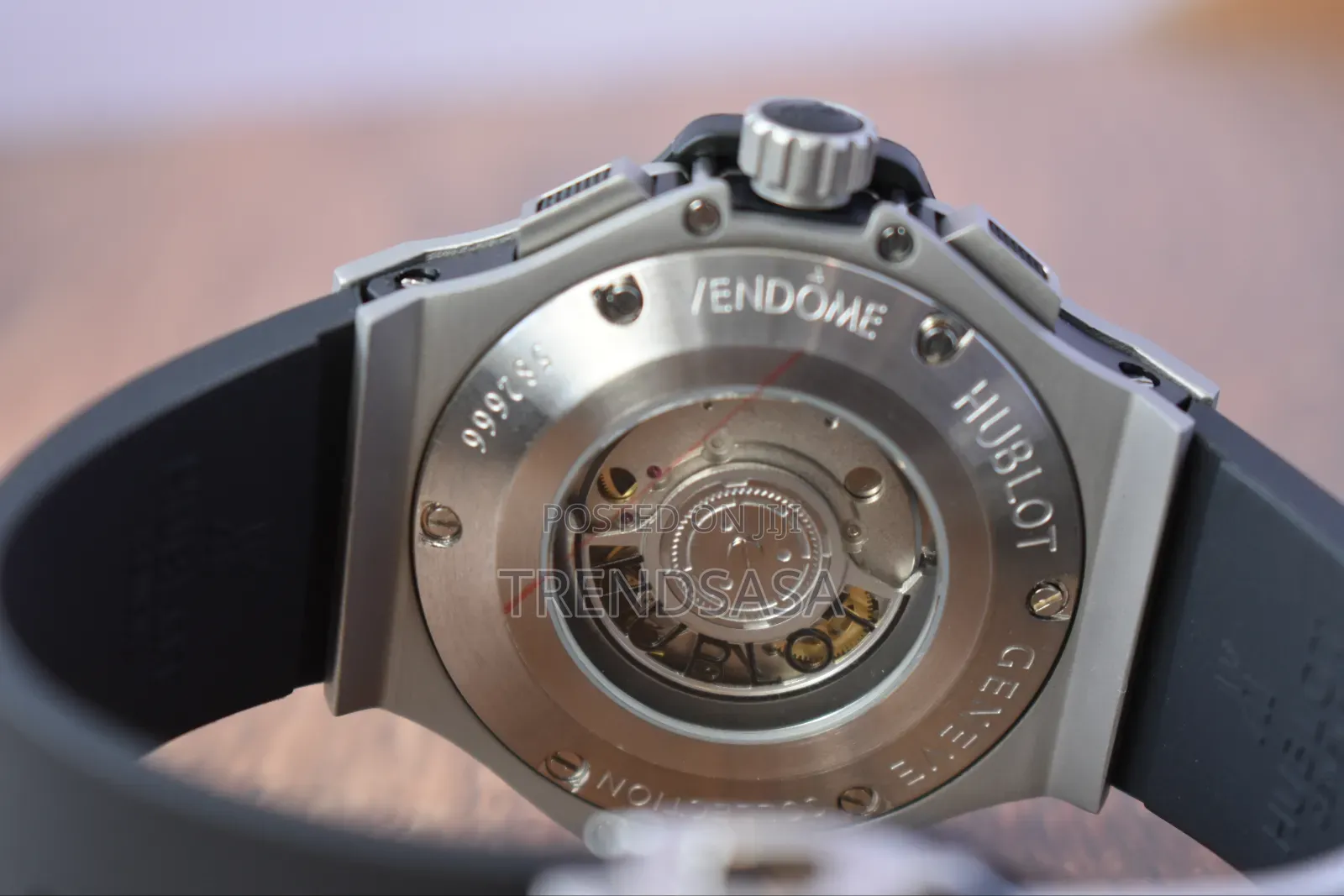 Hublot Vendome Geneve Matt Grey Black Rubber Straps Watch