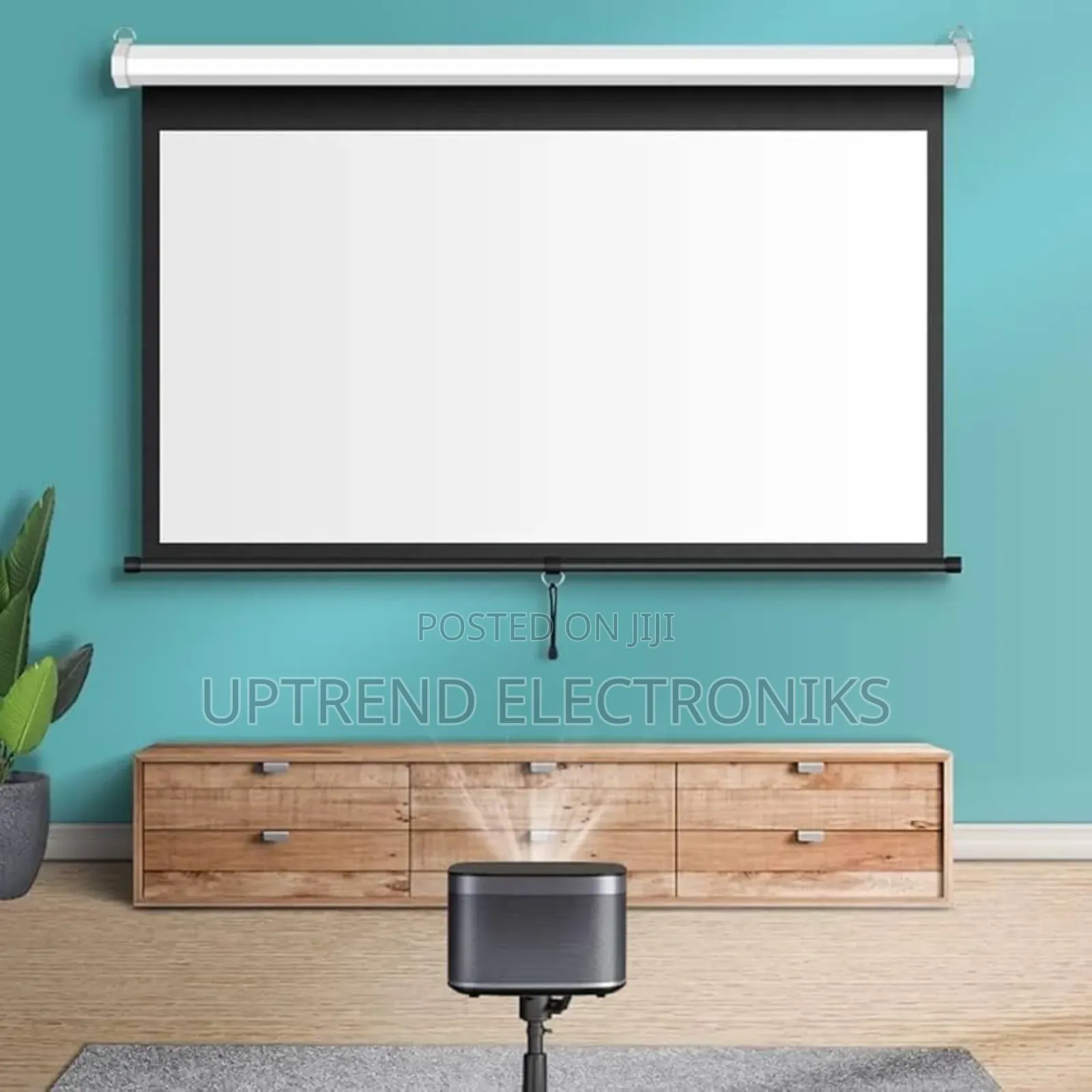 Premium Manual Screen 180×180 – Smooth Roll, Sharp View!