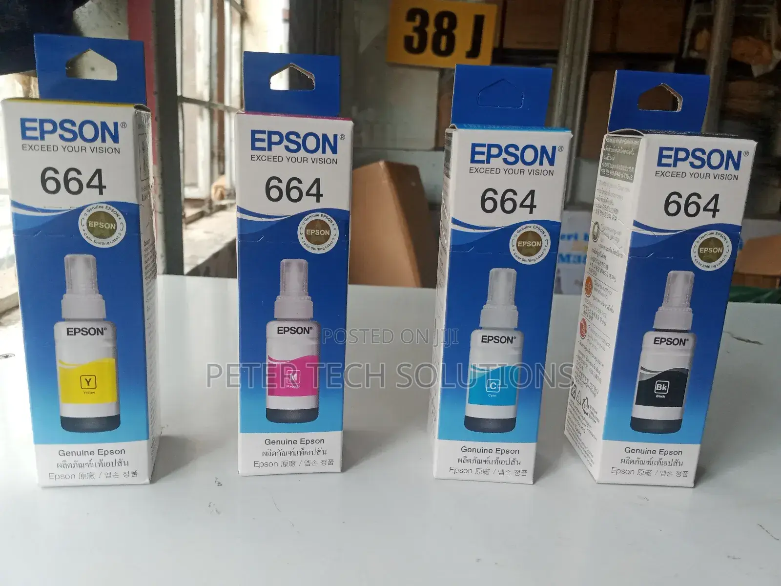 Original 664 Epson Inks(Bk, Cyan Magenta Yellow)