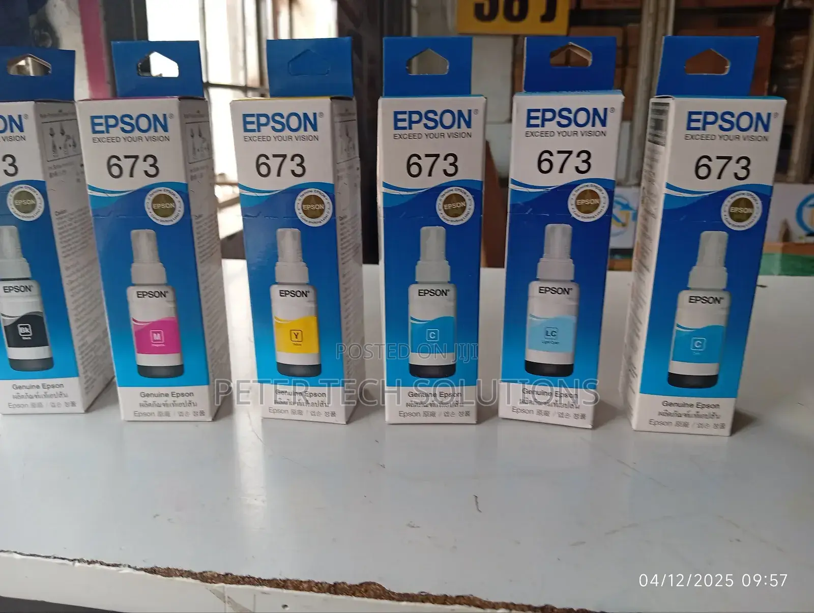 Original 673 Epson Inks (Bk,C,M,Y,Lm,Lc)