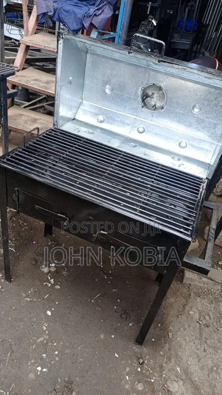 28 X 16 Charcoal BBQ Grill With Chimney Hood –Outdoor Smoker Roaster