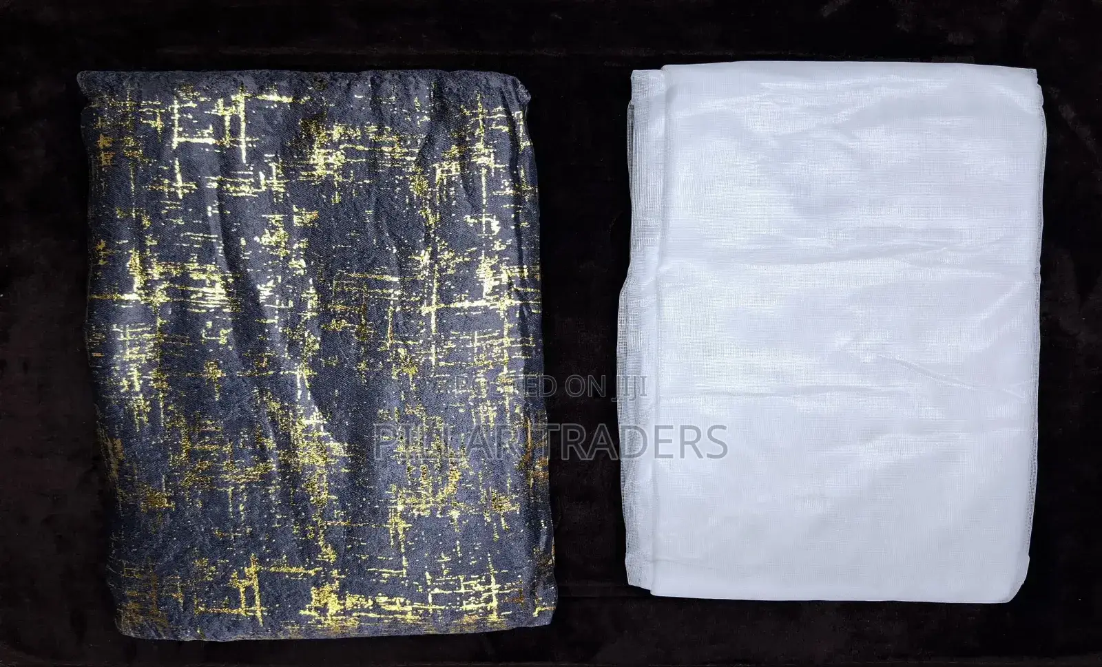 Marble Sheer Curtain Set