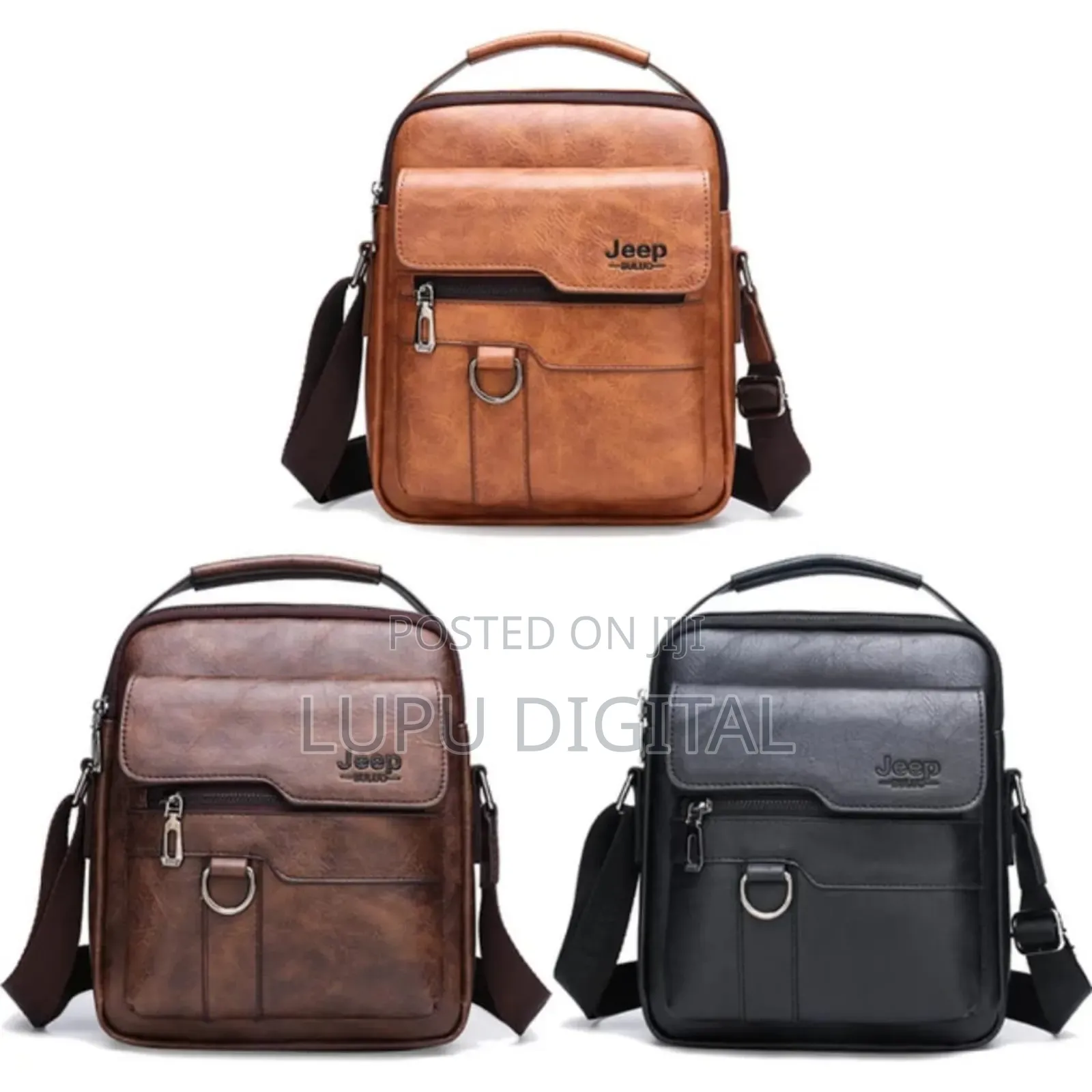 Jeep Classic Messenger Shoulder Bag / Unisex Travel Sling Bag