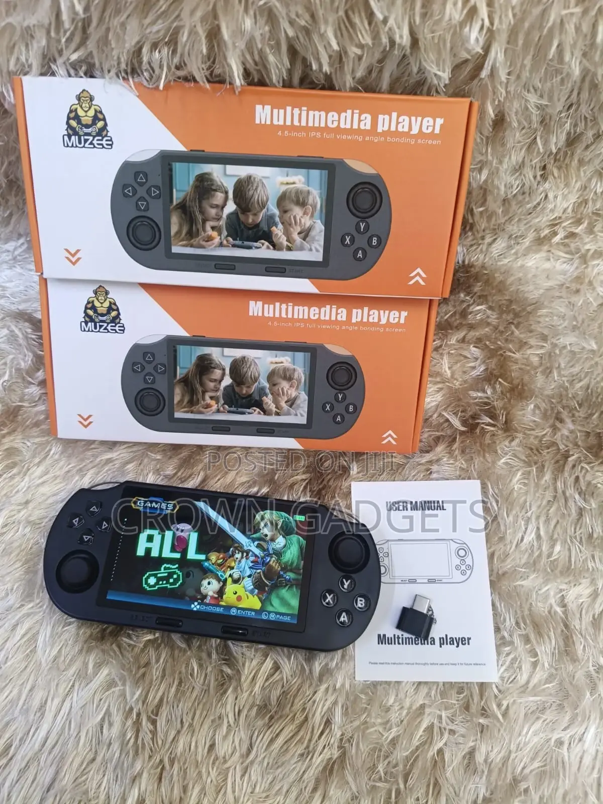Muzee Sf3000 Handheld Retro Game Console 4.5" Hd Screen