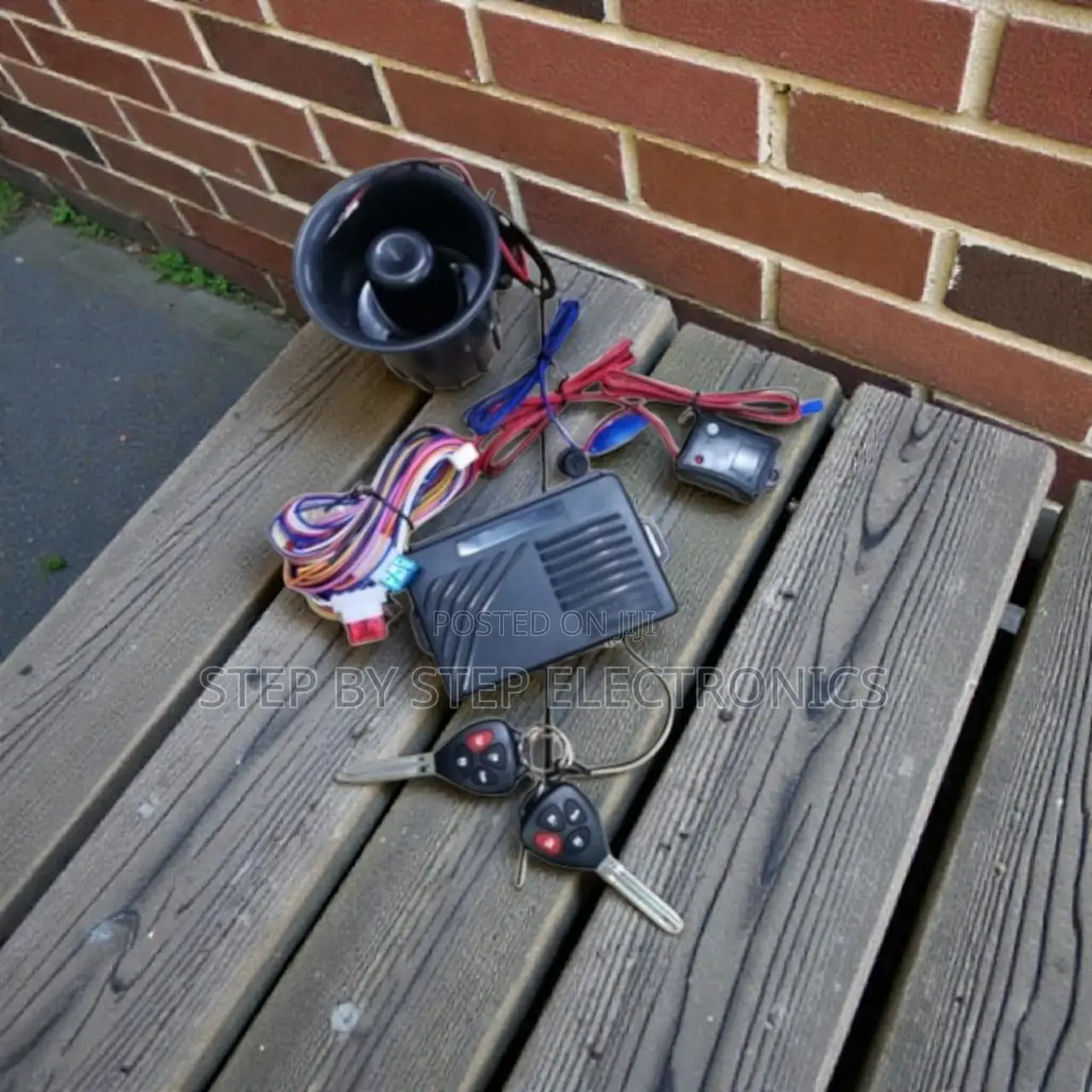 Vehicle Anti-Theft Alarm Kit With Remote Flip Keys and Shock Sensor