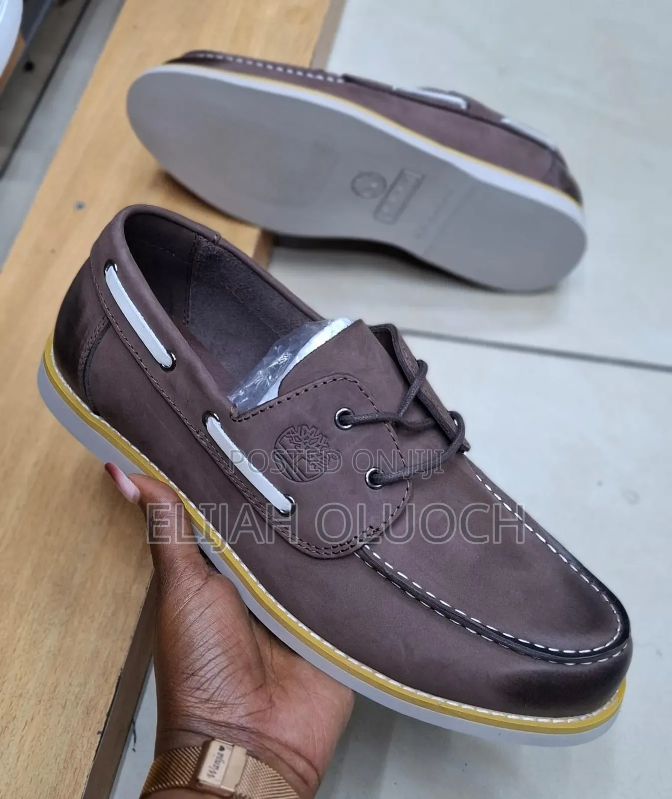 Pure Leather Timberland Boat Men Shoes