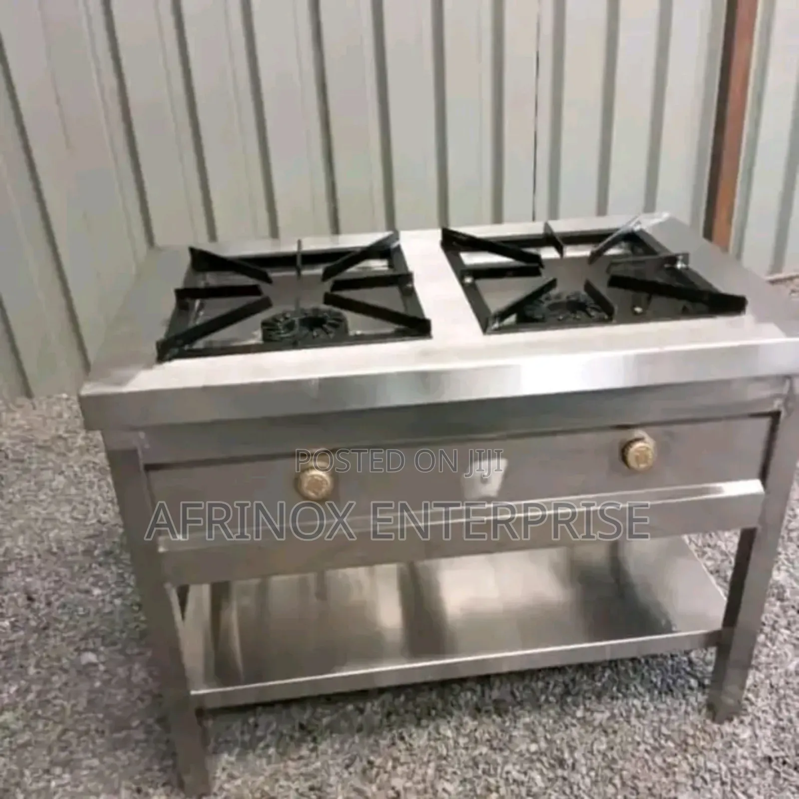 Gas Stove Cooker, Two Burner Stainless Steel Cooker Jiko