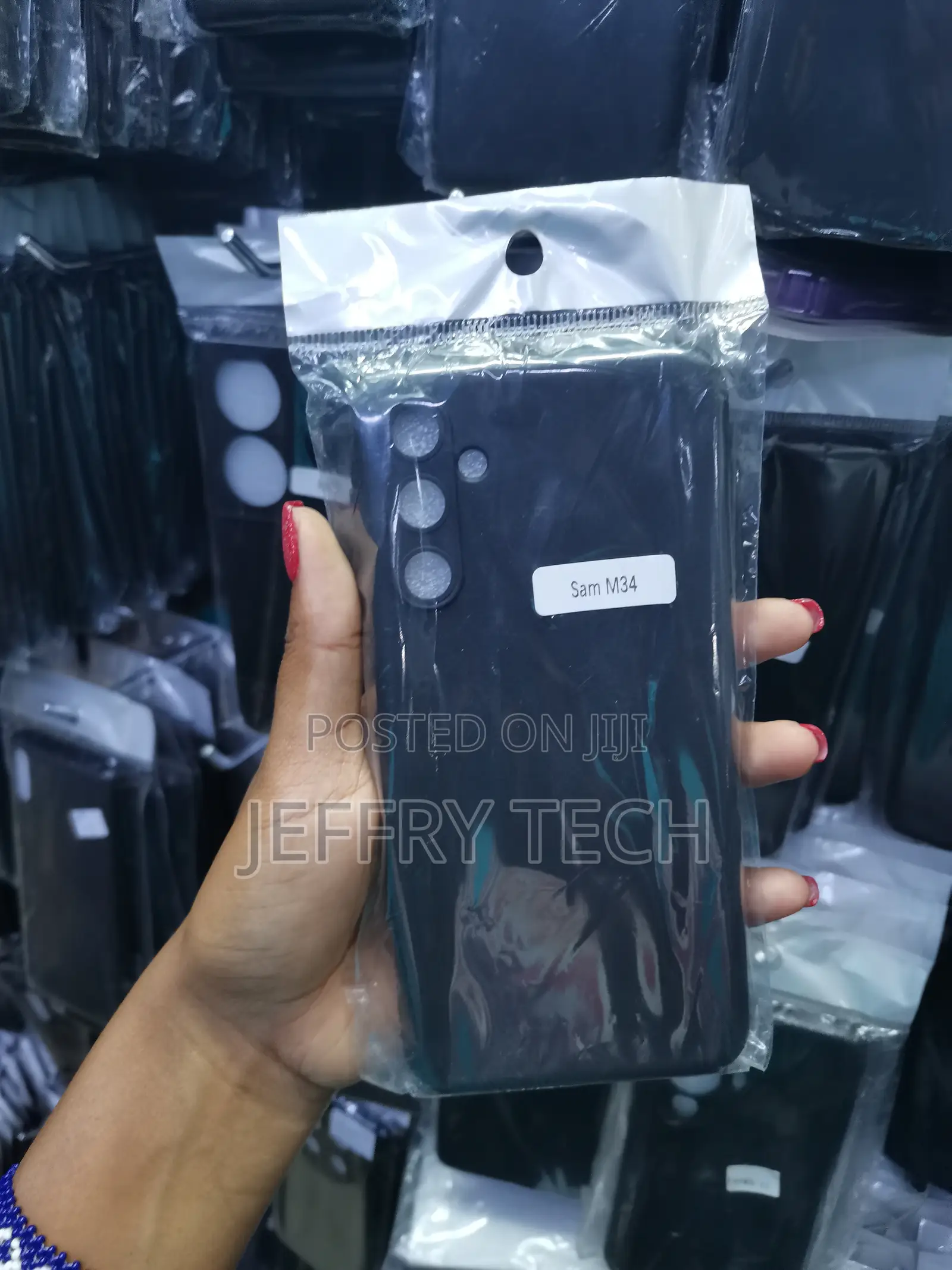 Beaxe Tpu Cover for Samsung Galaxy M34 5g, Black Silicone Slim