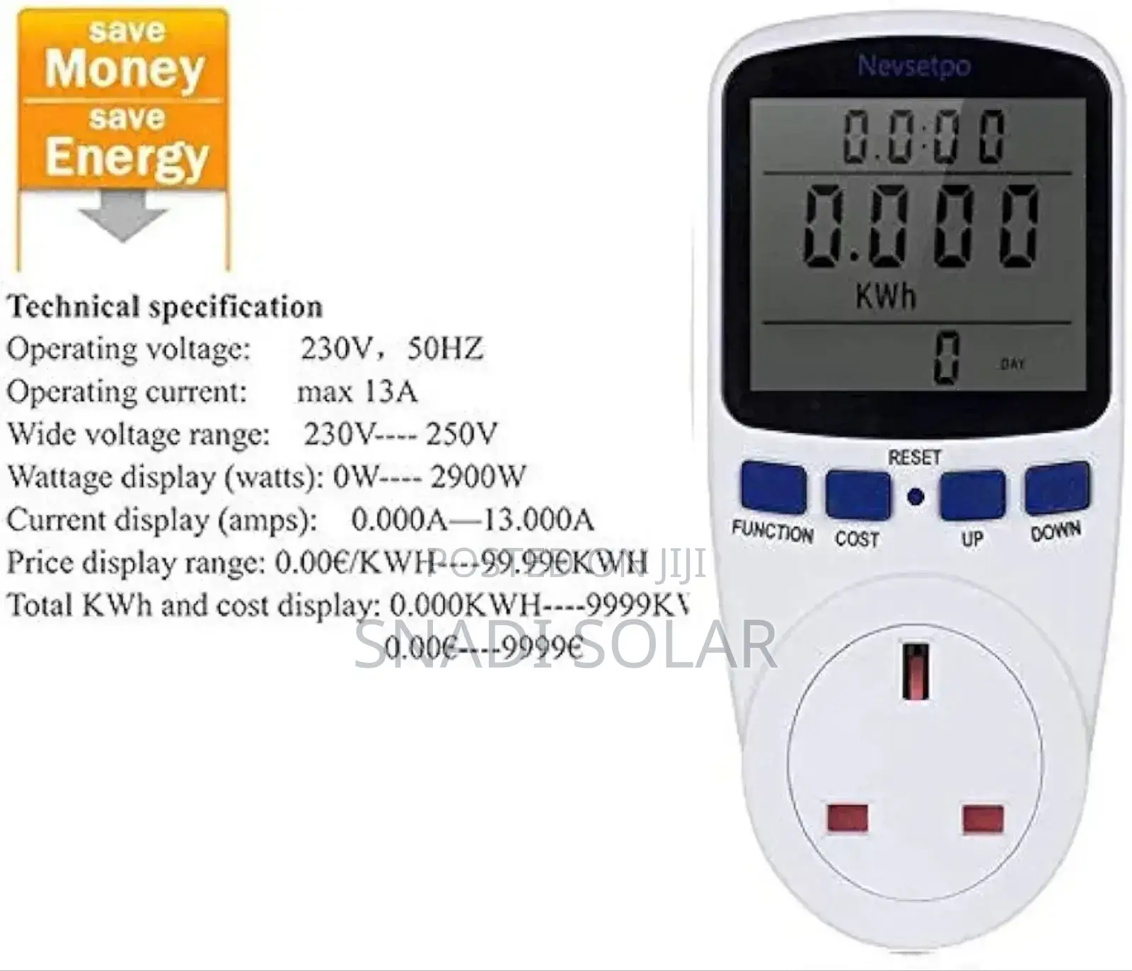 Energy Monitor Meter, Power Consumption Analyser