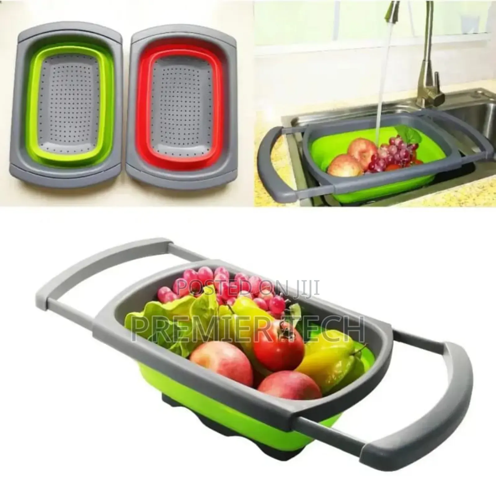 Big Sized Rectangular Collapsible Colander Drainer