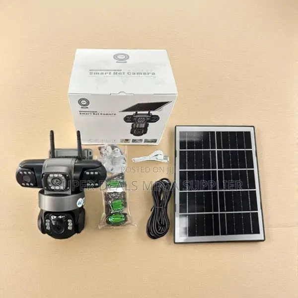 V380 Pro 12mp Triple Lens 4g PTZ Solar Camera With Two-Way Audio