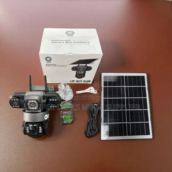 V380 Pro 12mp 4g Solar Triple Lens PTZ Camera With Pir Detection