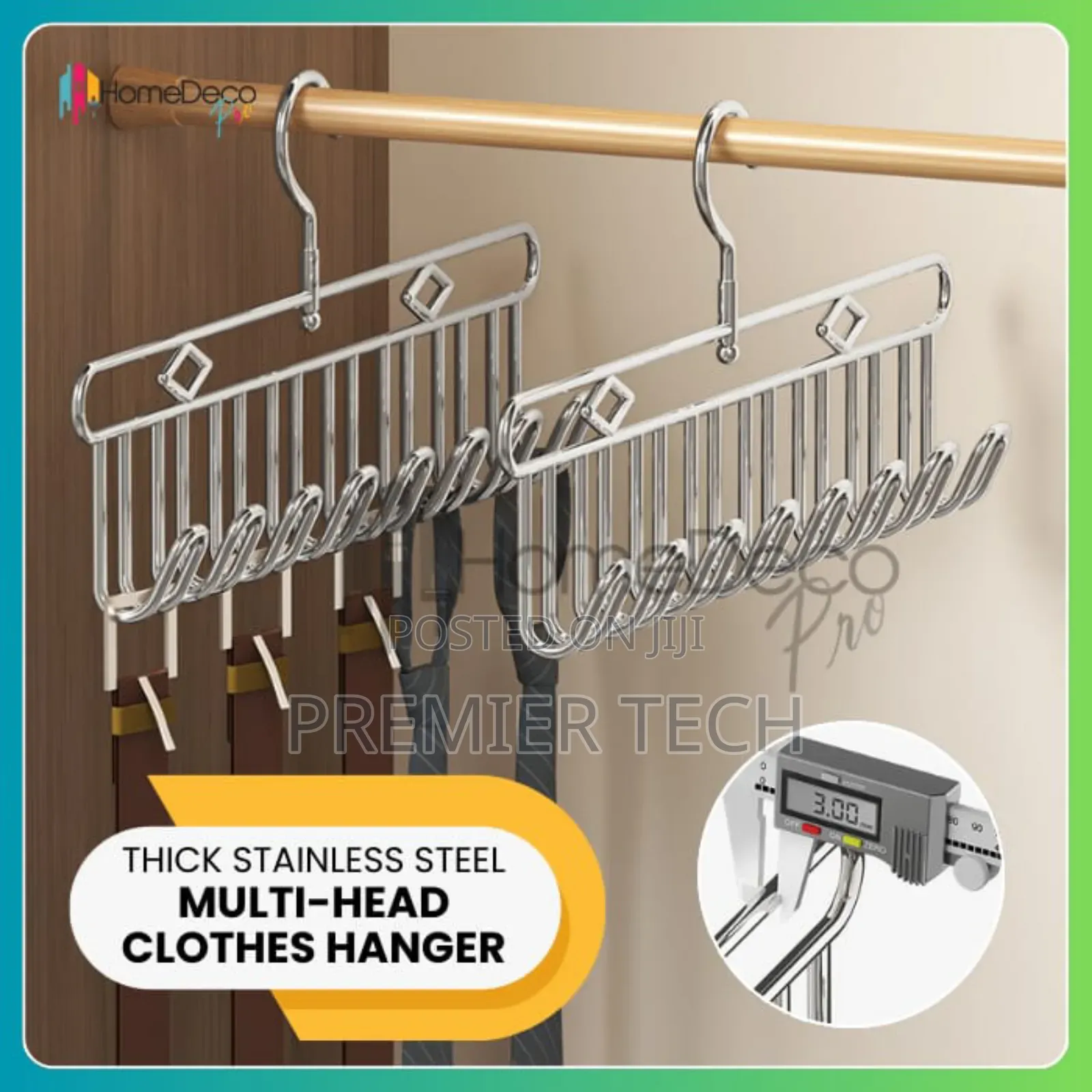 Rotating Stainless Steel 8 Hook Hanger