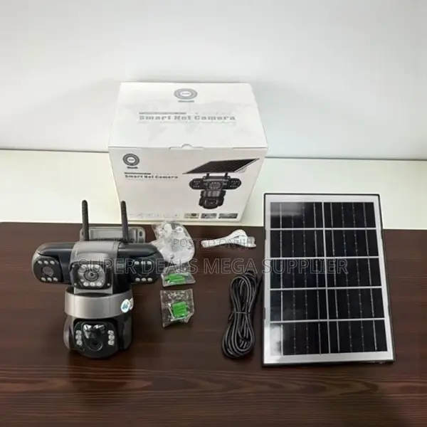 V380 Pro Solar Security Camera Triple Lens Eyes With Remote Monitoring