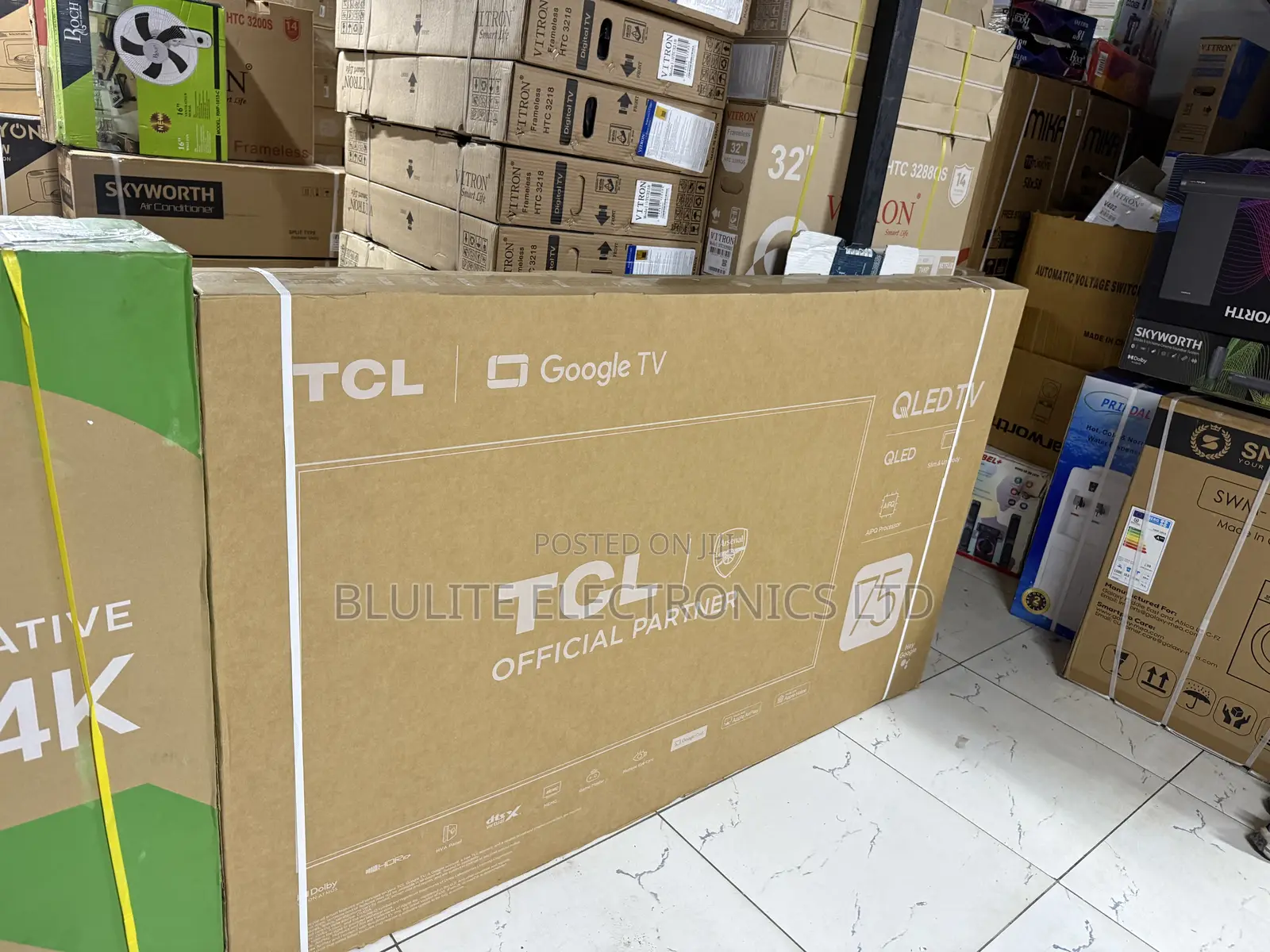 TCL 75” Qled Framless Tv