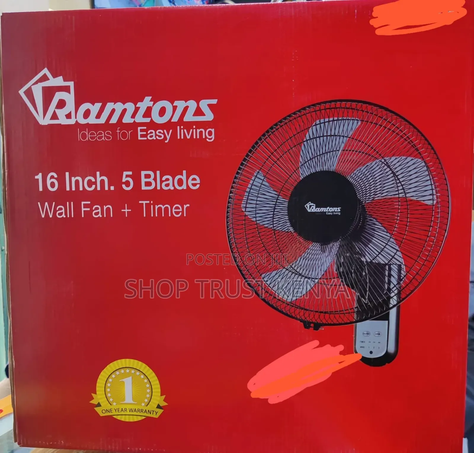 Ramtons 16-Inch Wall Fan