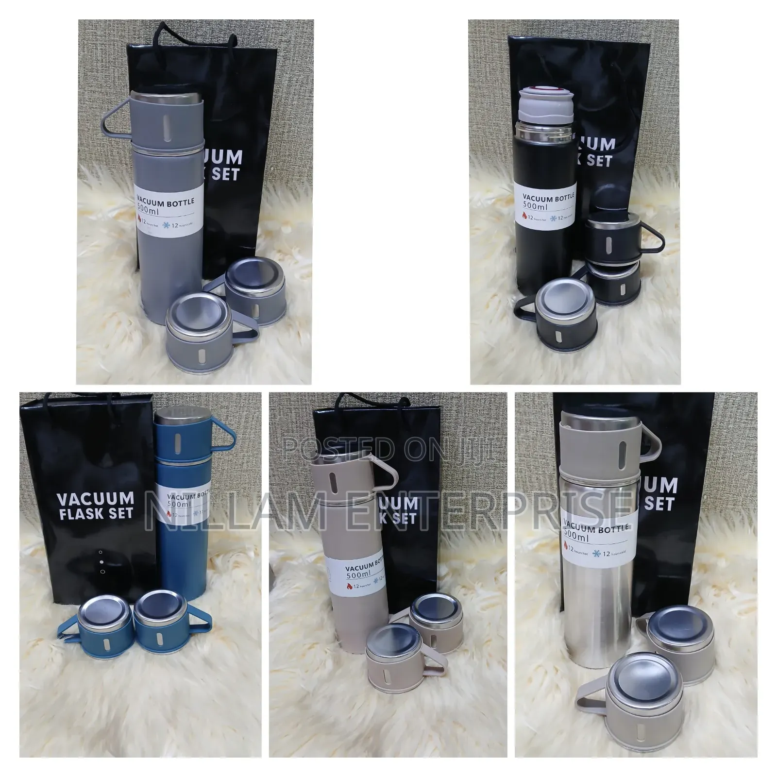 Gift Pack Portable Vacuum Flask With Cups
