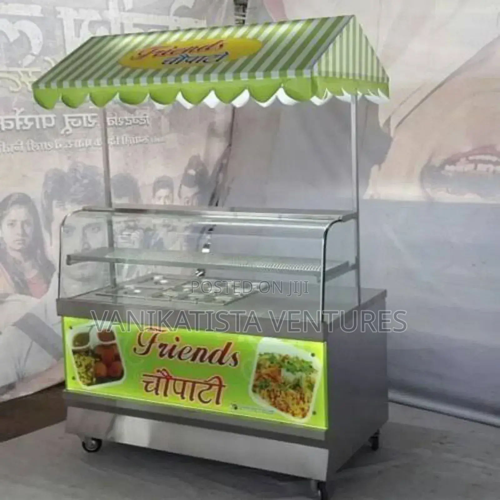 Outdoor Food Trolley—Strong, Mobile, Perfect for Events/Street Food