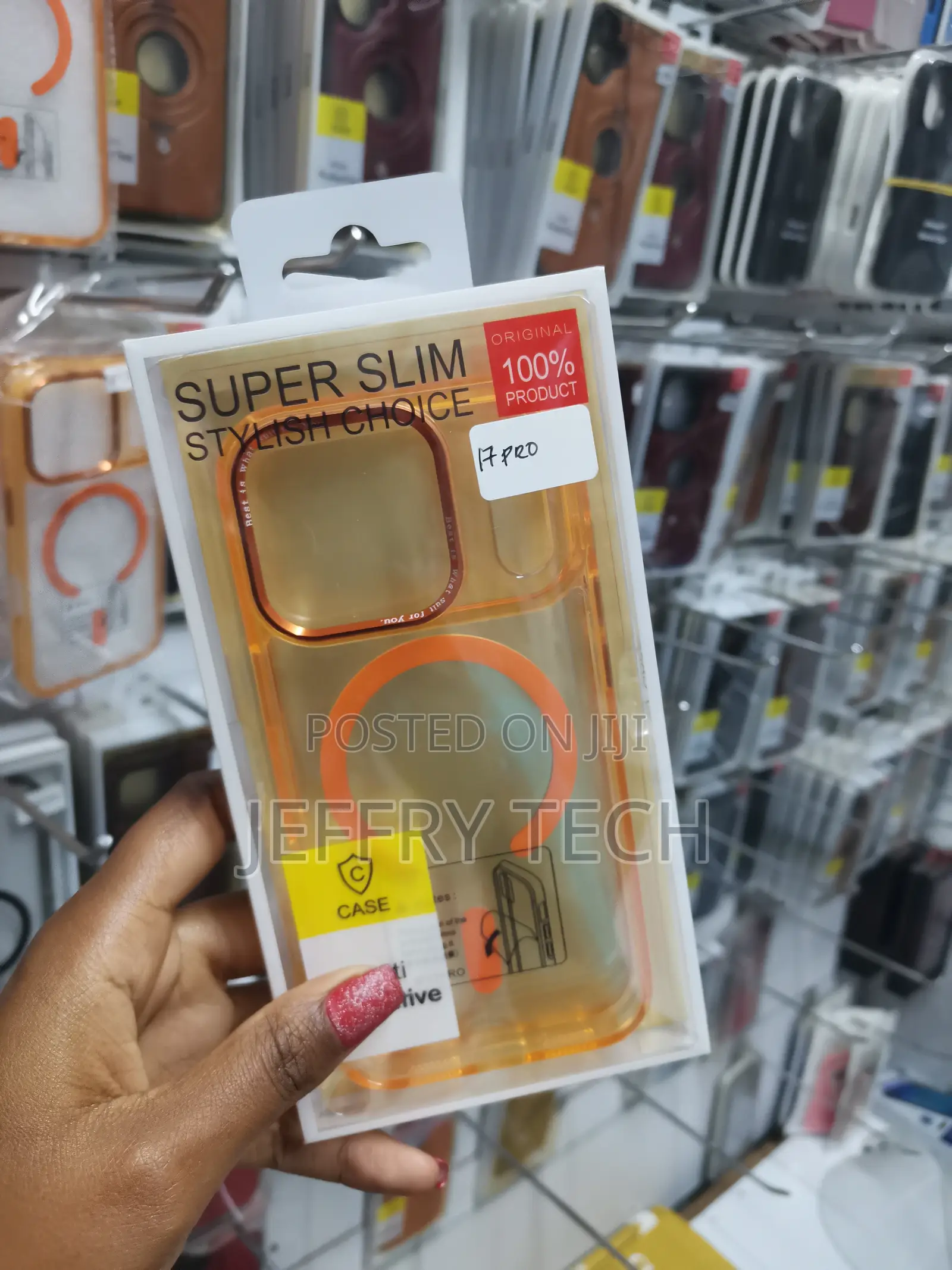 Torras for iPhone 17 Pro Newskin Clear Case With Magsafe -Orange